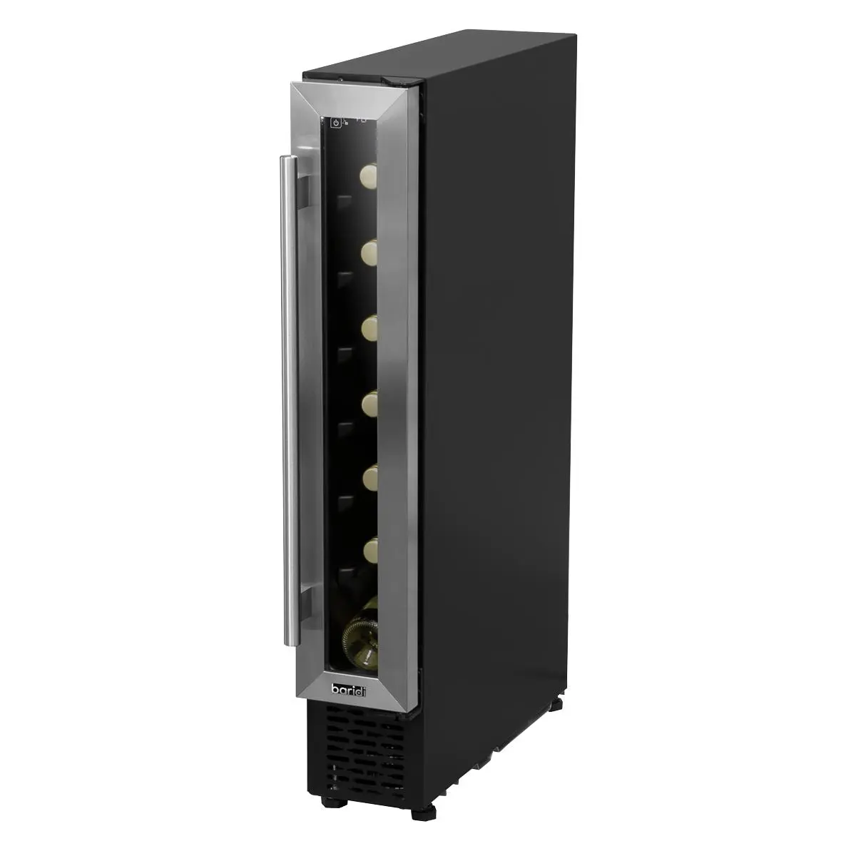 Baridi 7 Bottle 15cm Slim Wine Cooler with Digital Touchscreen Controls, Stainless Steel - Image 10