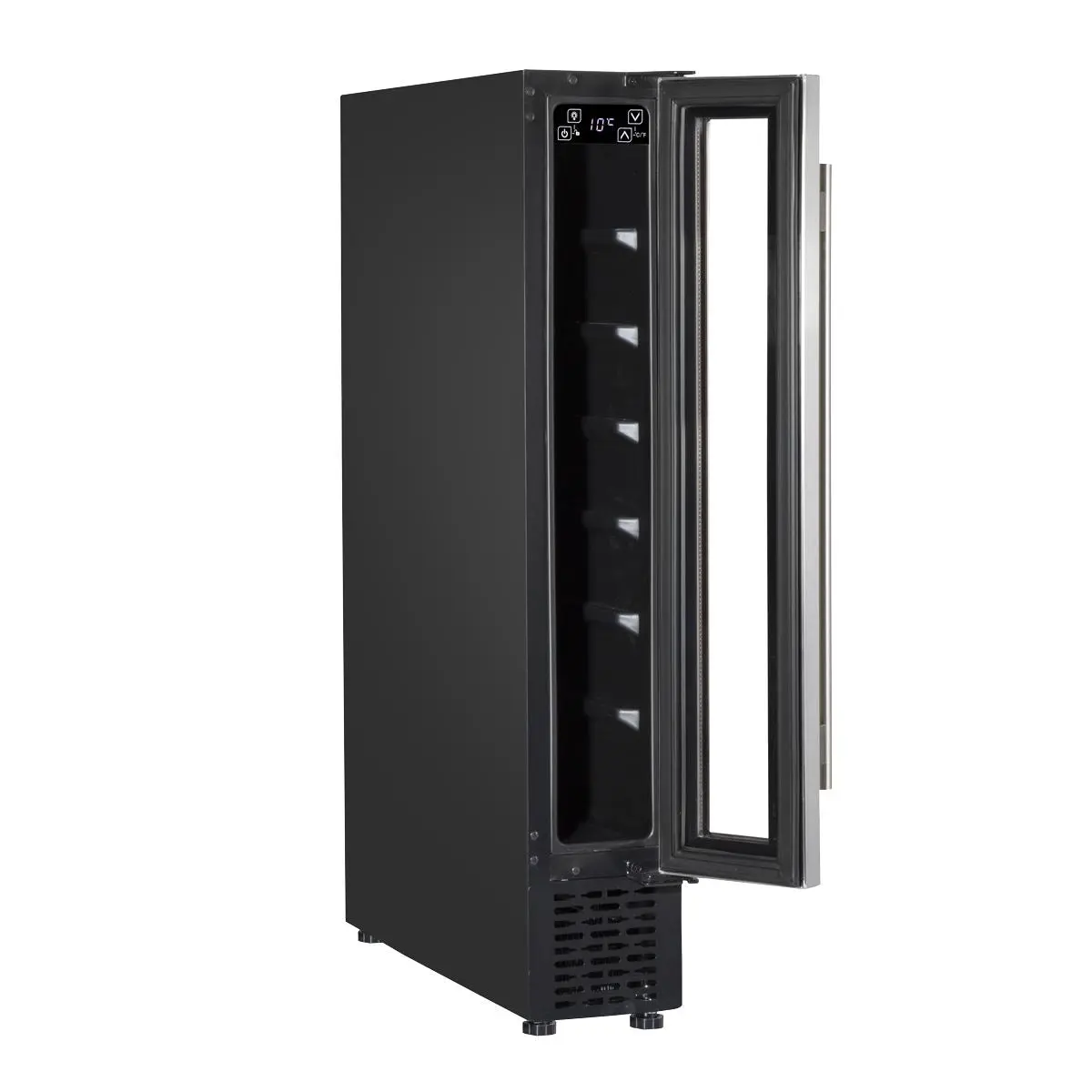 Baridi 7 Bottle 15cm Slim Wine Cooler with Digital Touchscreen Controls, Stainless Steel - Image 11
