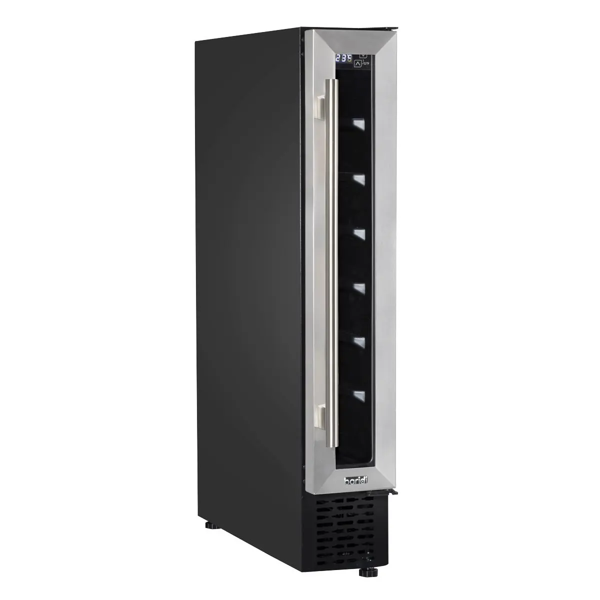 Baridi 7 Bottle 15cm Slim Wine Cooler with Digital Touchscreen Controls, Stainless Steel - Image 6