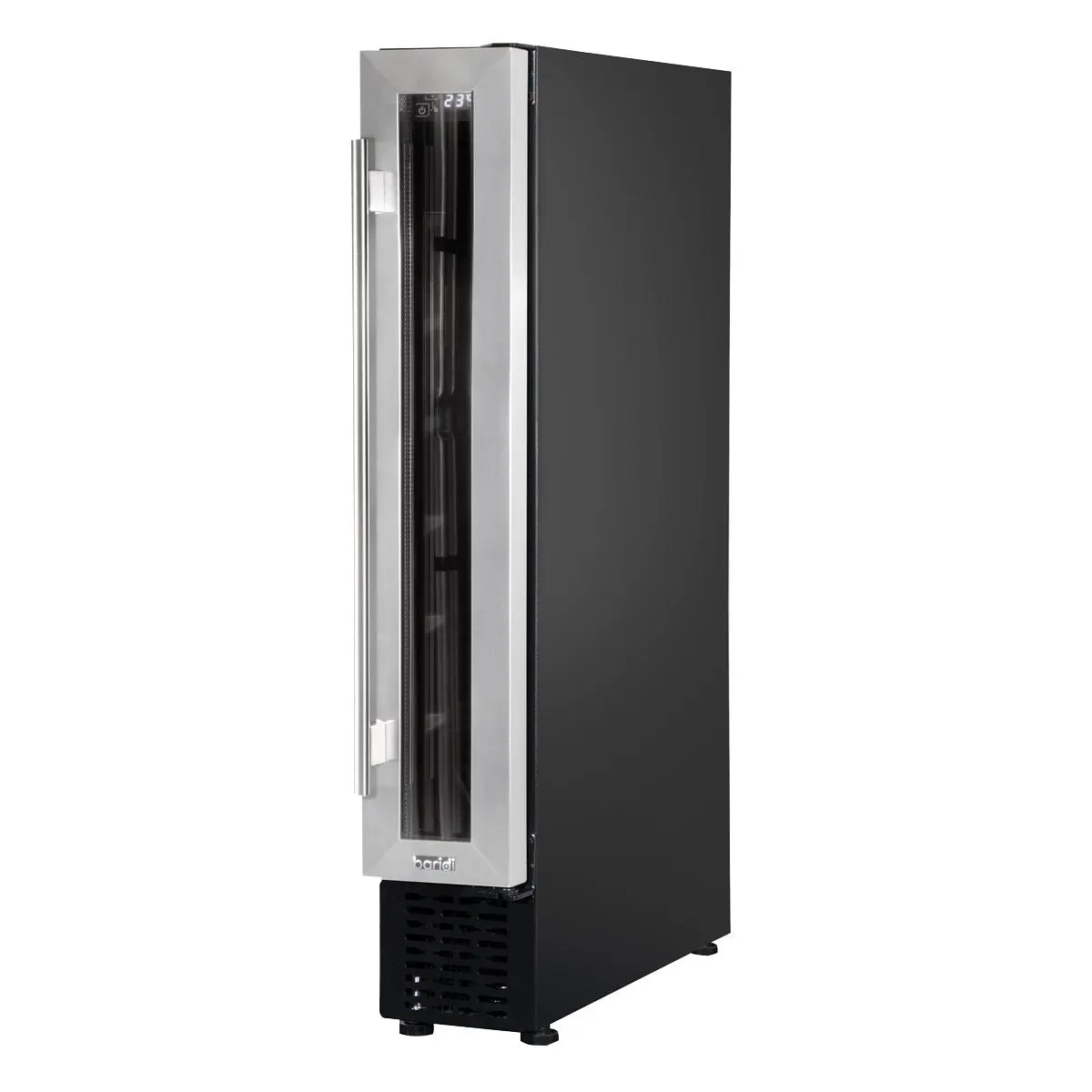 Baridi 7 Bottle 15cm Slim Wine Cooler with Digital Touchscreen Controls, Stainless Steel - Image 7