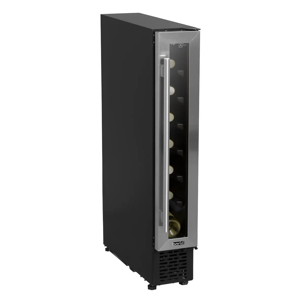 Baridi 7 Bottle 15cm Slim Wine Cooler with Digital Touchscreen Controls, Stainless Steel - Image 9