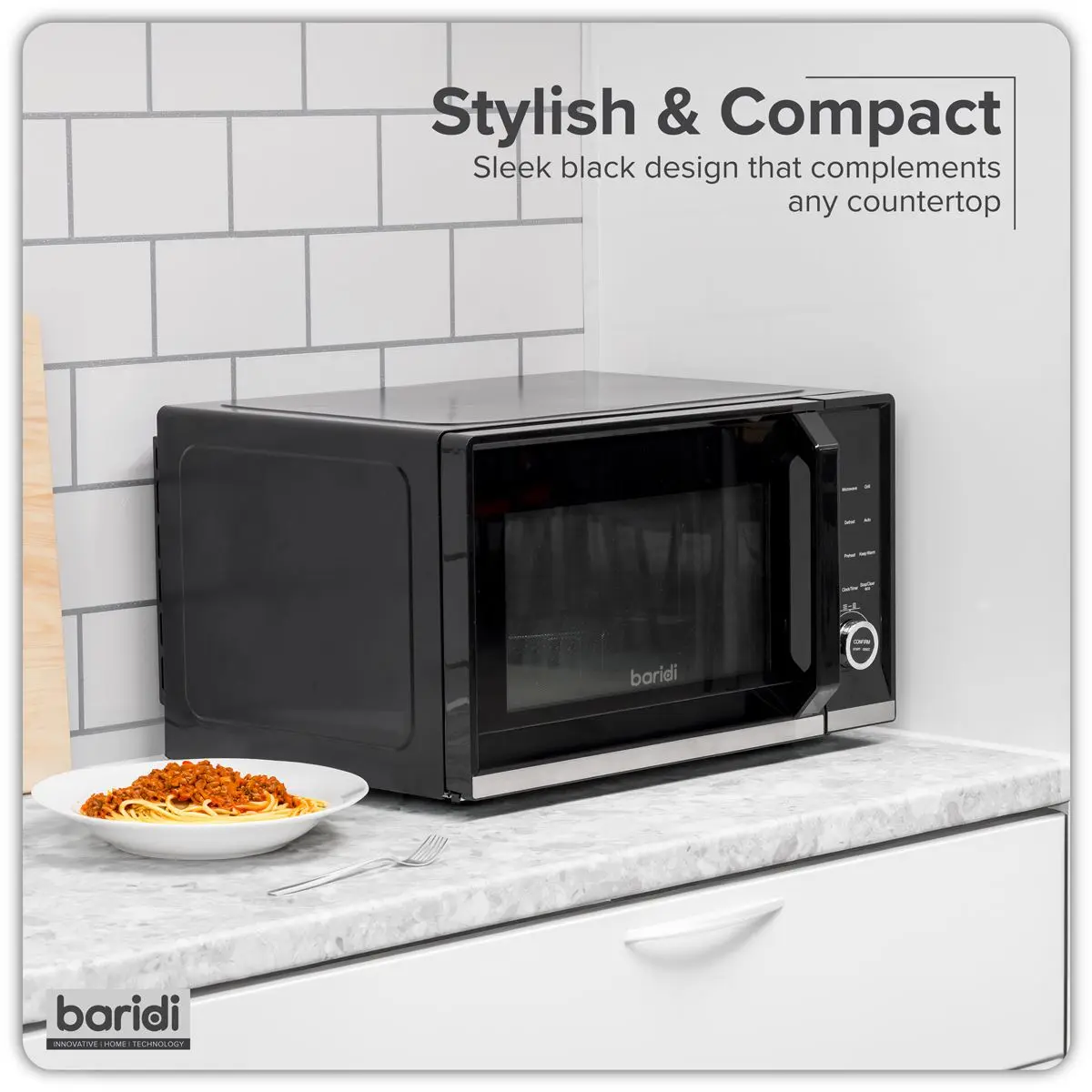 Baridi 7-in-1 Air Fryer Microwave & Grill, 28L Capacity - Black - Image 20