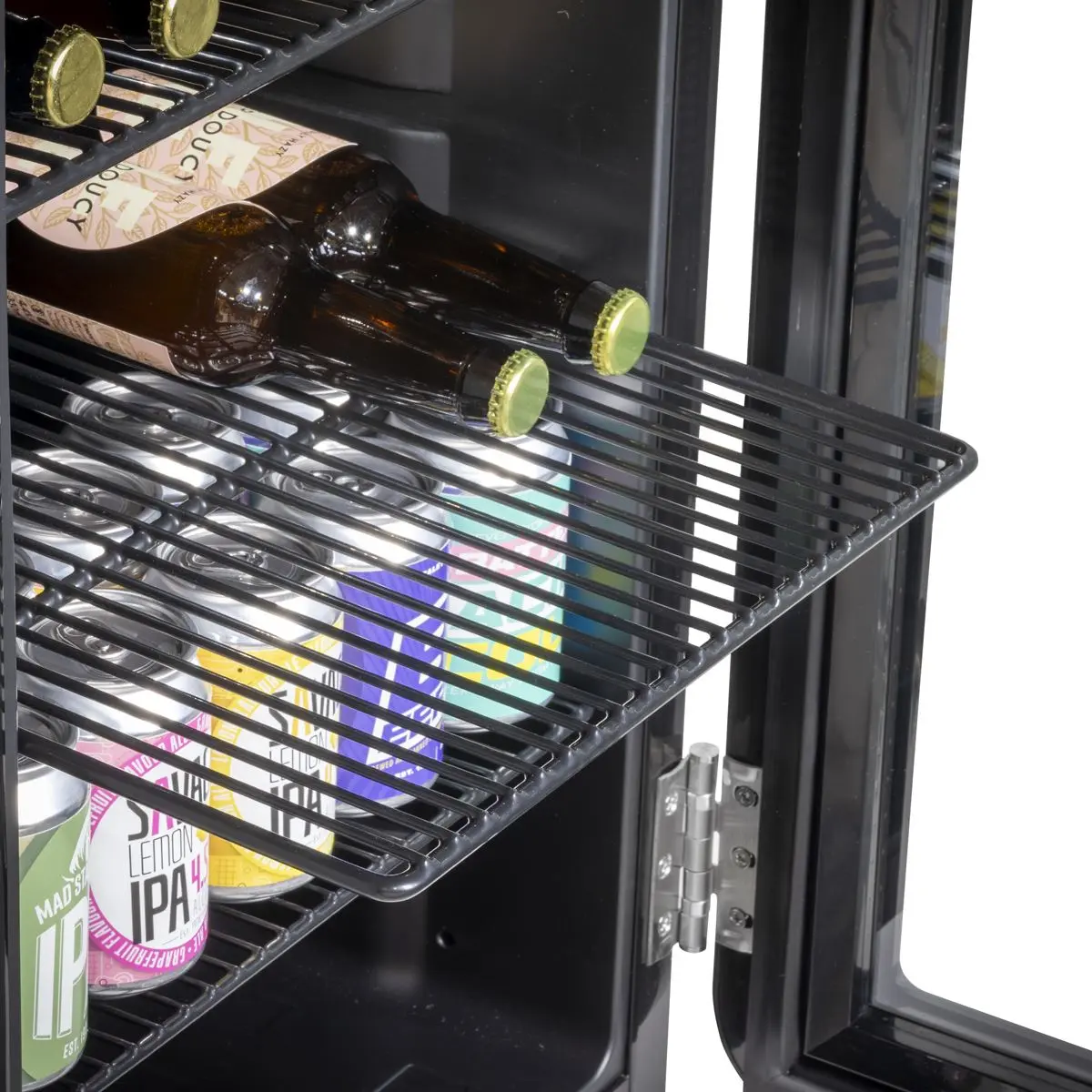 Baridi 70L Under Counter Drinks/Beer & Wine Cooler Fridge, Retro Style, Black - Image 11