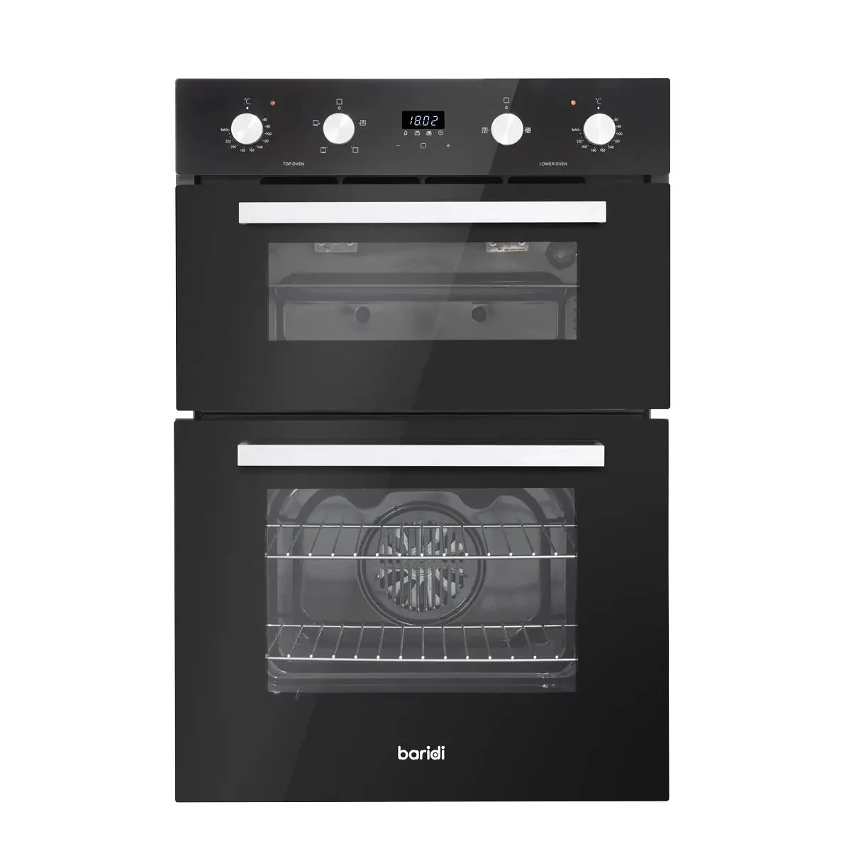 Baridi 90cm Built-In Double Oven, 88L Capacity, Energy Rating A - Black - Image 5