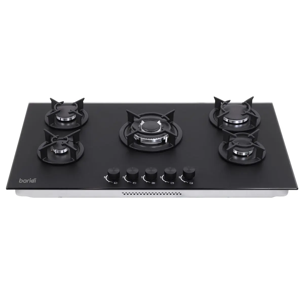 Baridi 90cm Gas Hob Matt Black Glass 5 Burners Cast Iron Supports & Auto Ignition 10.4kW - Image 10