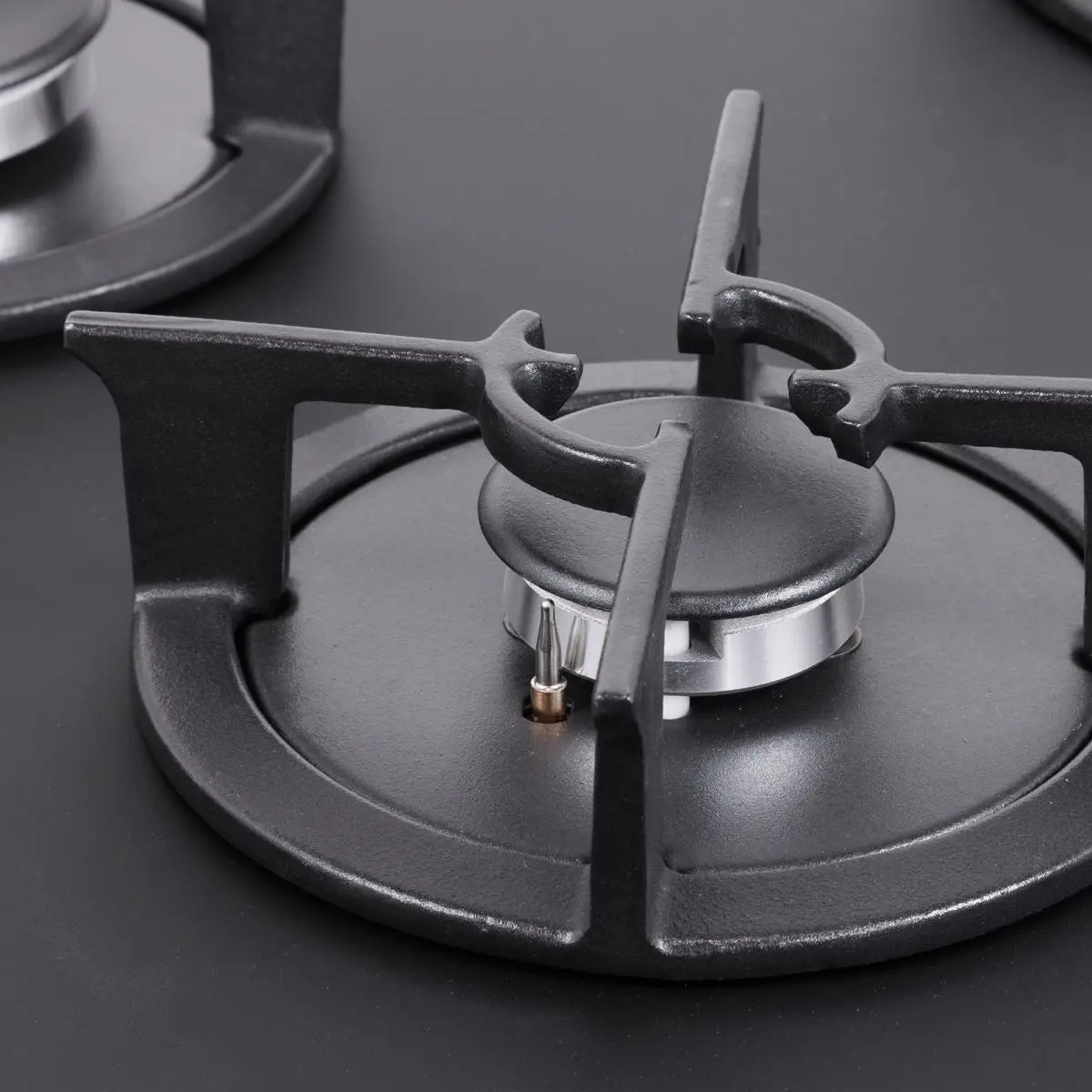 Baridi 90cm Gas Hob Matt Black Glass 5 Burners Cast Iron Supports & Auto Ignition 10.4kW - Image 6