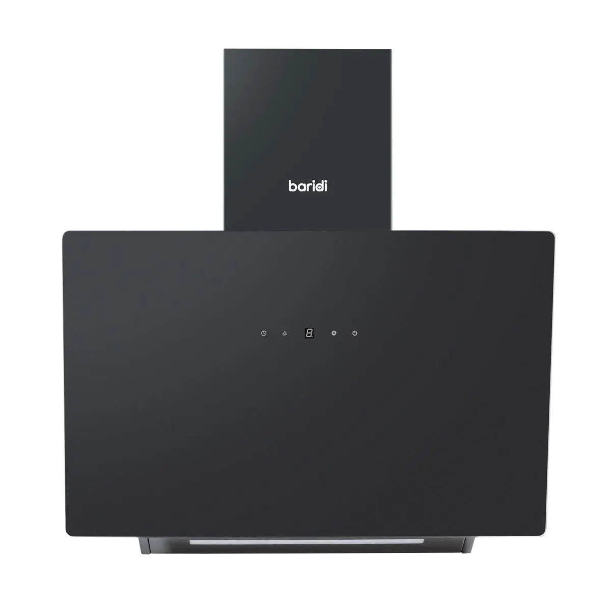 Baridi Angled Chimney Cooker Hood with Touch Controls & Carbon Filters 60cm - Black Glass - Image 4