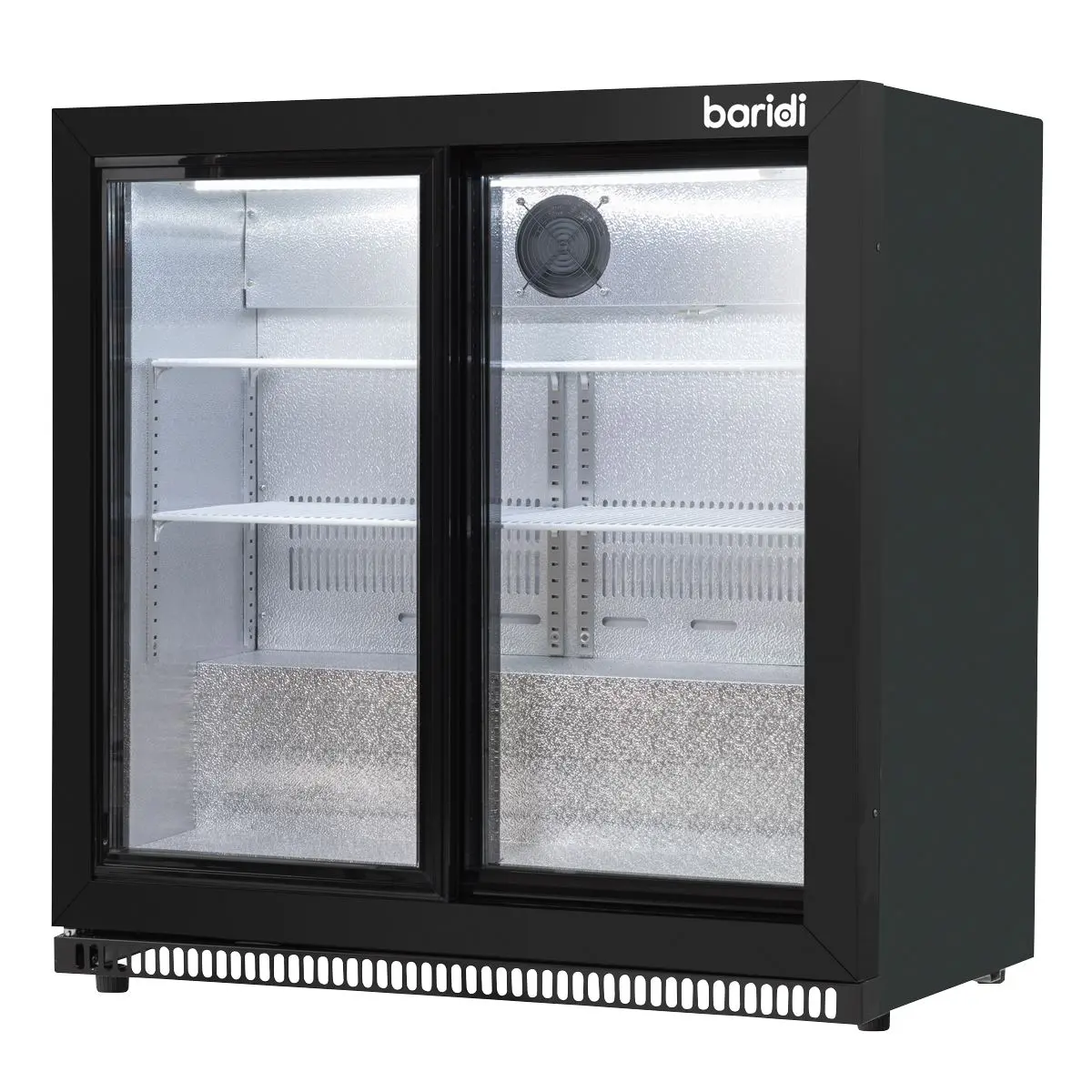 Baridi Back Bar Drinks Fridge/Cooler with Double Sliding Doors, 190L Capacity - Image 6