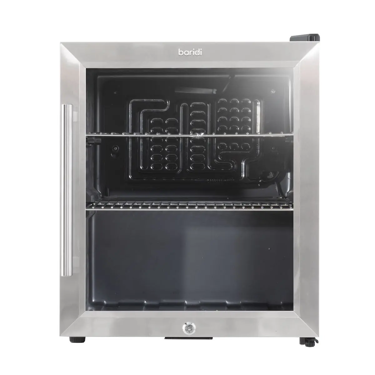 Baridi Baridi 50L Tabletop Drinks Fridge, Mini Beer Cooler, Glass Door, Stainless Steel - Image 7