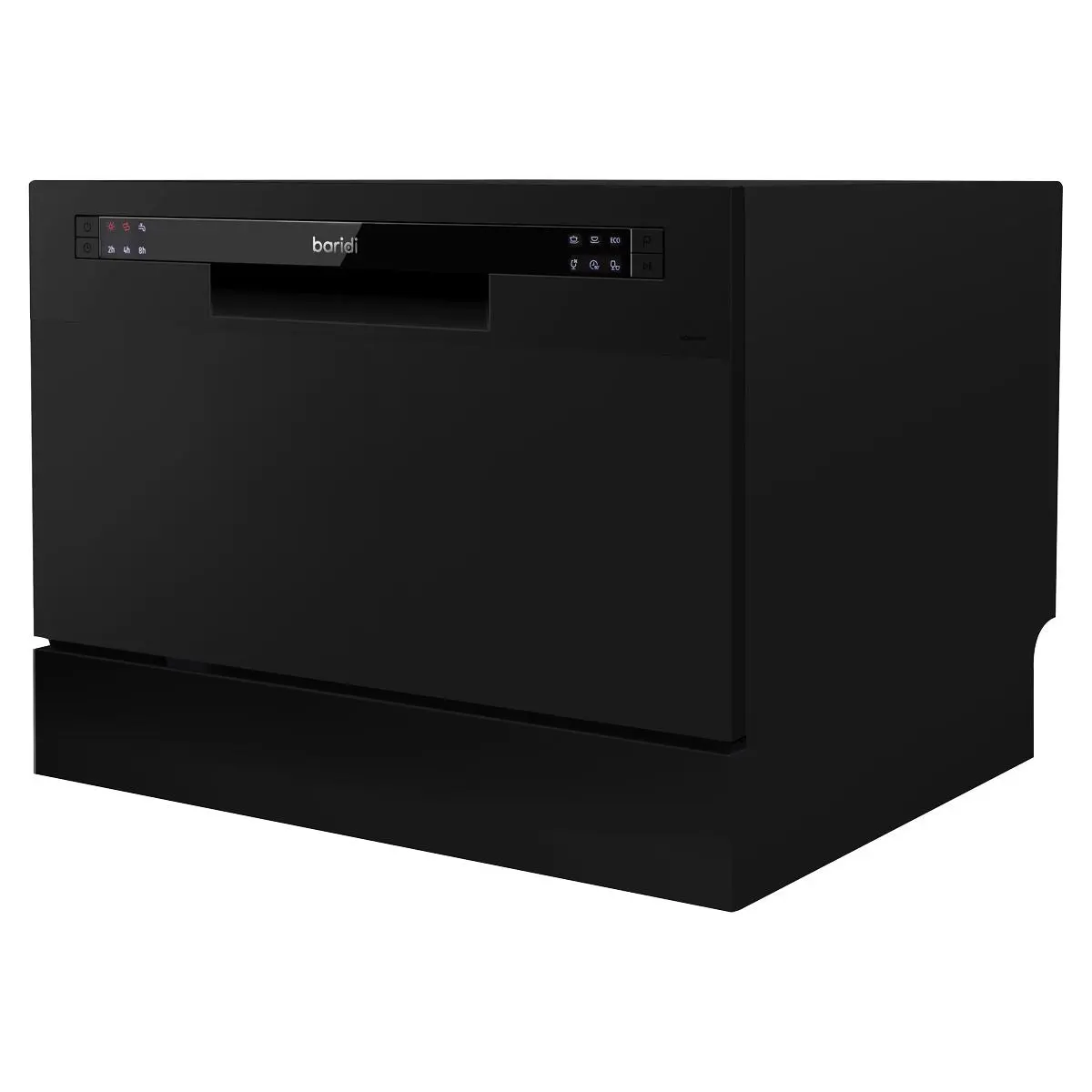 Baridi Compact Tabletop Dishwasher 6 Place Settings, 6 Programmes, Low Noise, 6.5L Cycle, Start Delay - Black - Image 20