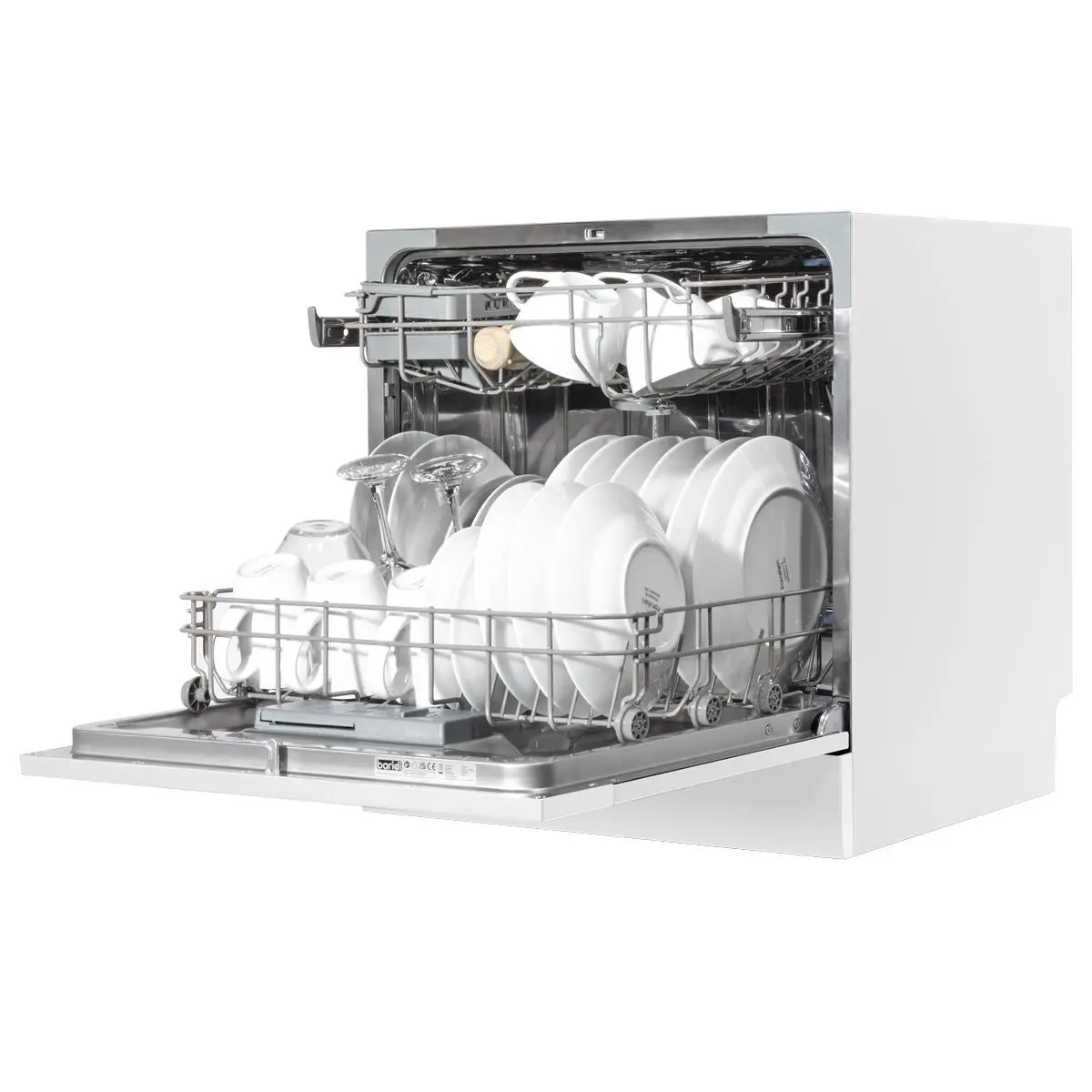 Baridi Compact Tabletop Dishwasher 8 Place Settings, 6 Programmes, Low Noise, 8L Cycle, Start Delay - White - Image 10