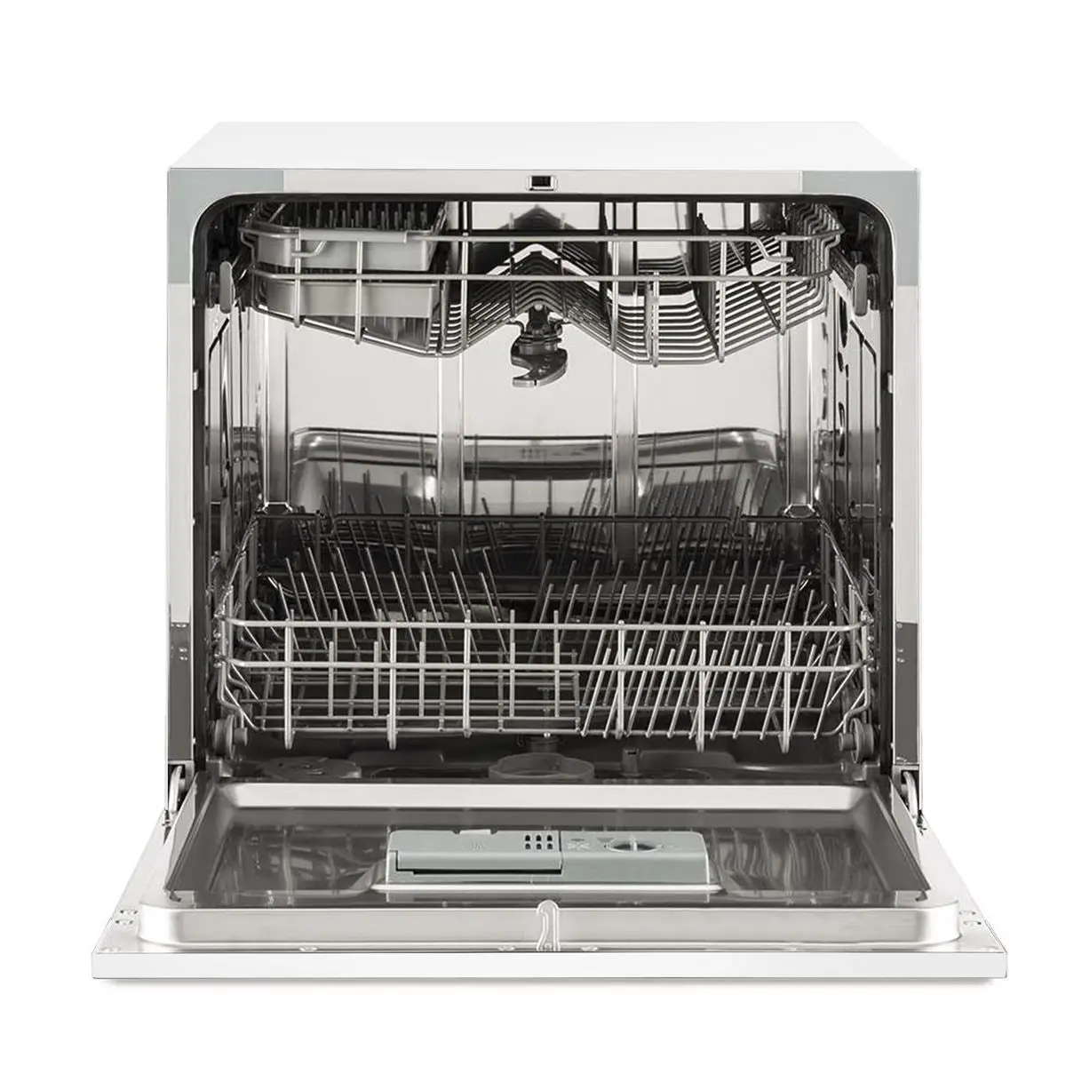 Baridi Compact Tabletop Dishwasher 8 Place Settings, 6 Programmes, Low Noise, 8L Cycle, Start Delay - White - Image 4