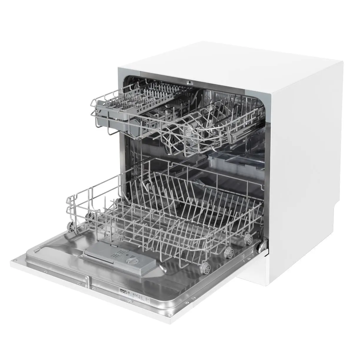 Baridi Compact Tabletop Dishwasher 8 Place Settings, 6 Programmes, Low Noise, 8L Cycle, Start Delay - White - Image 7
