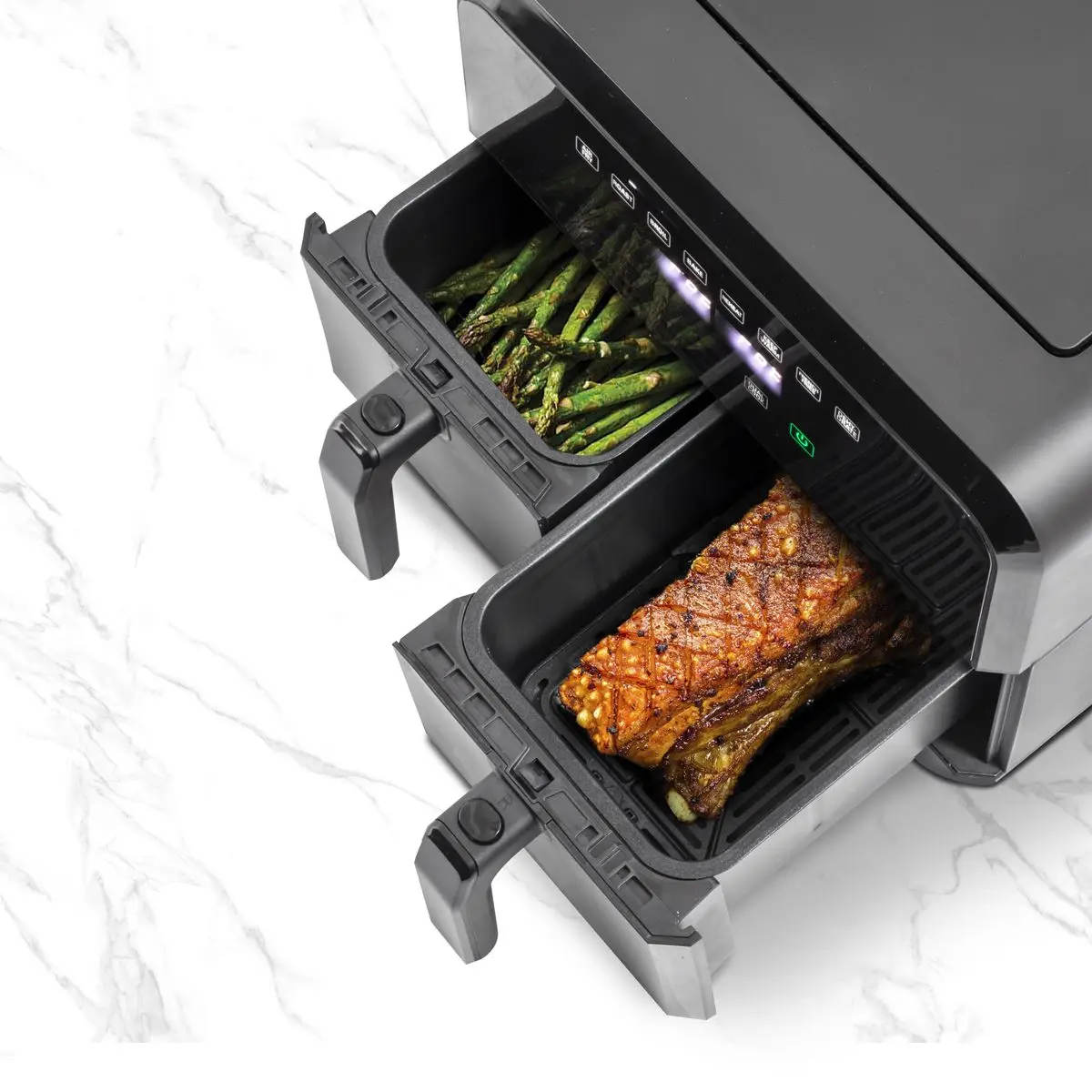 Baridi Dual Zone Air Fryer 8L with 8-in-1 Functions Touch Controls, Easy-Clean, Black - DH172 - Image 7