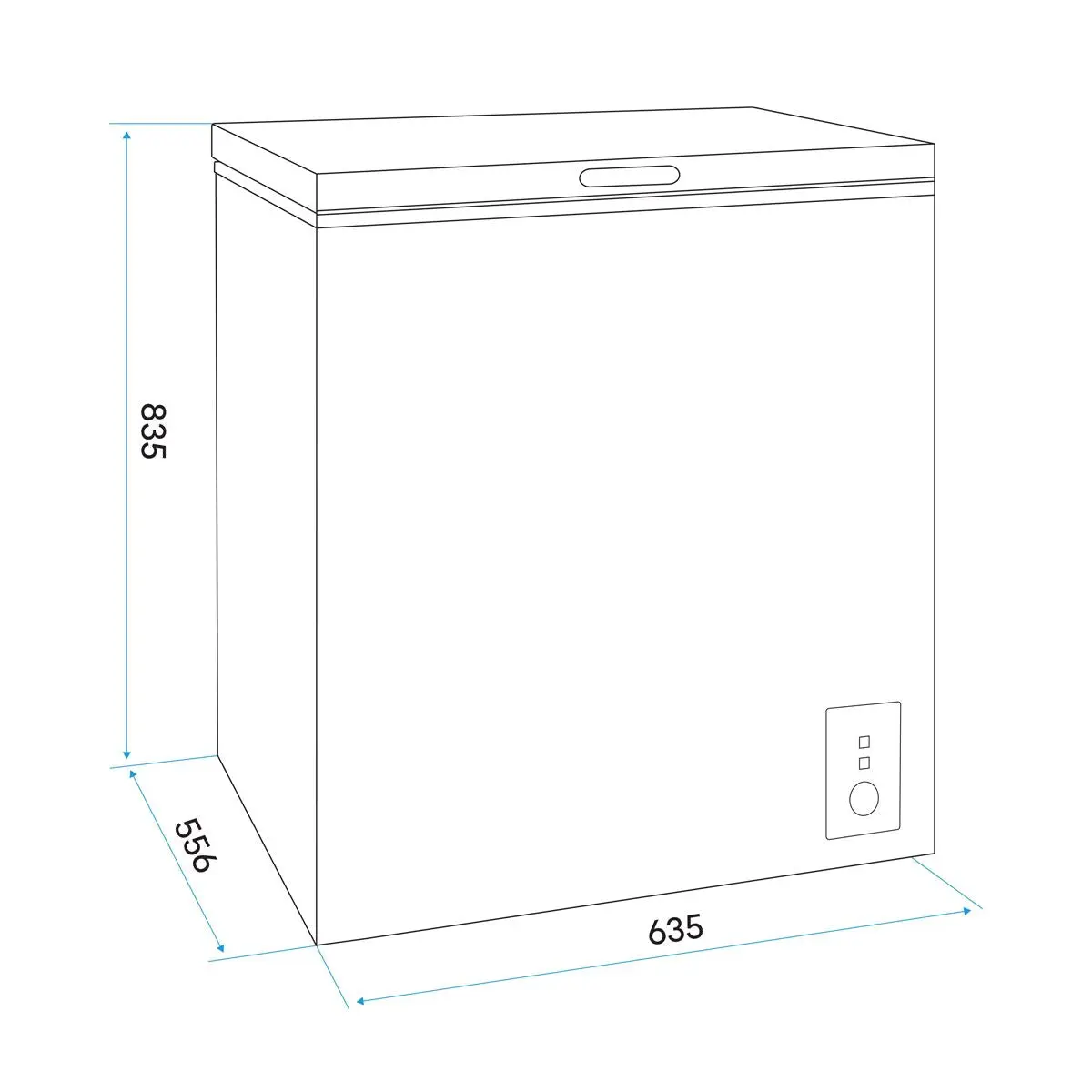 Baridi Freestanding Chest Freezer, 142L Capacity, Garages and Outbuilding Safe, -12 to -24°C Adjustable Thermostat with Refrigeration Mode, Black - Image 8