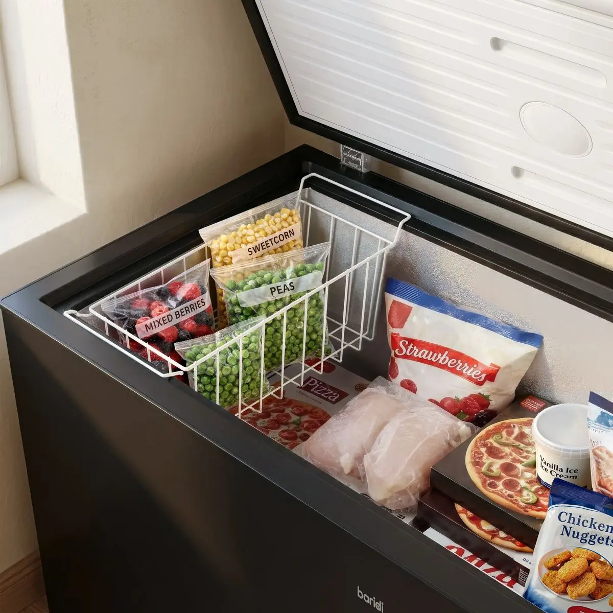 Baridi Freestanding Chest Freezer 299L Capacity - Black - Image 3