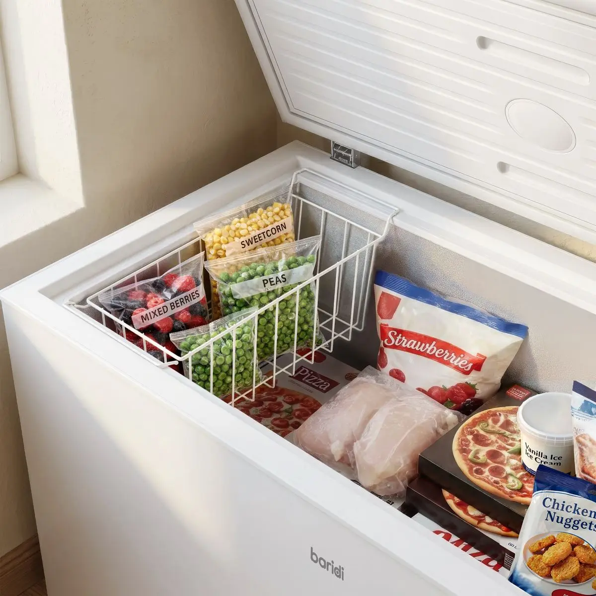 Baridi Freestanding Chest Freezer 299L Capacity - White - Image 5
