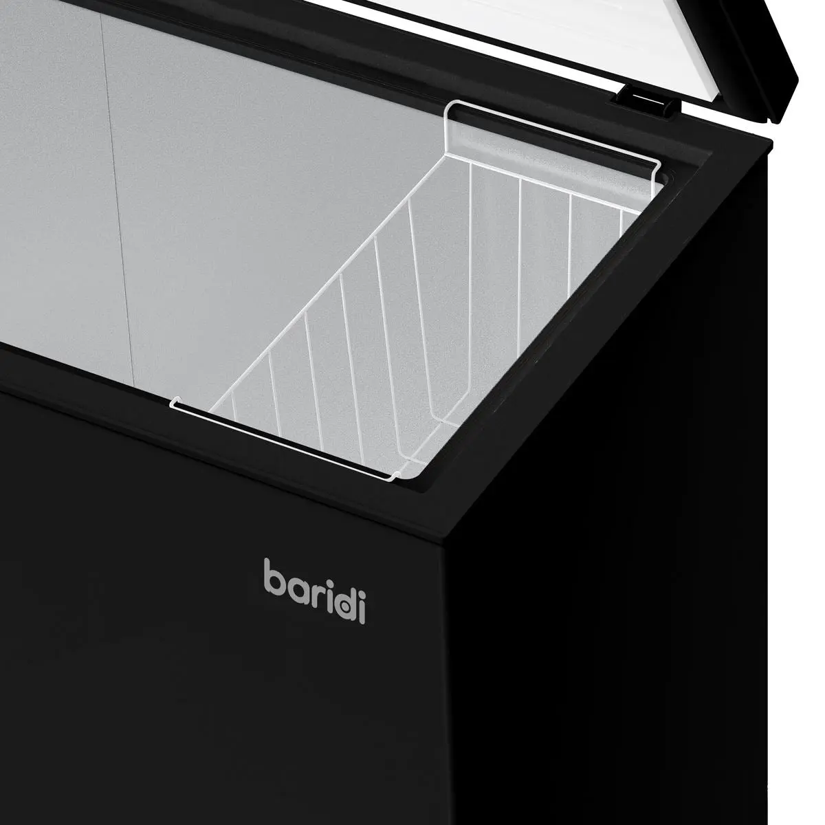 Baridi Freestanding Chest Freezer, 99L Capacity, -12 to -24°C Adjustable Thermostat, Black - DH153 - Image 4