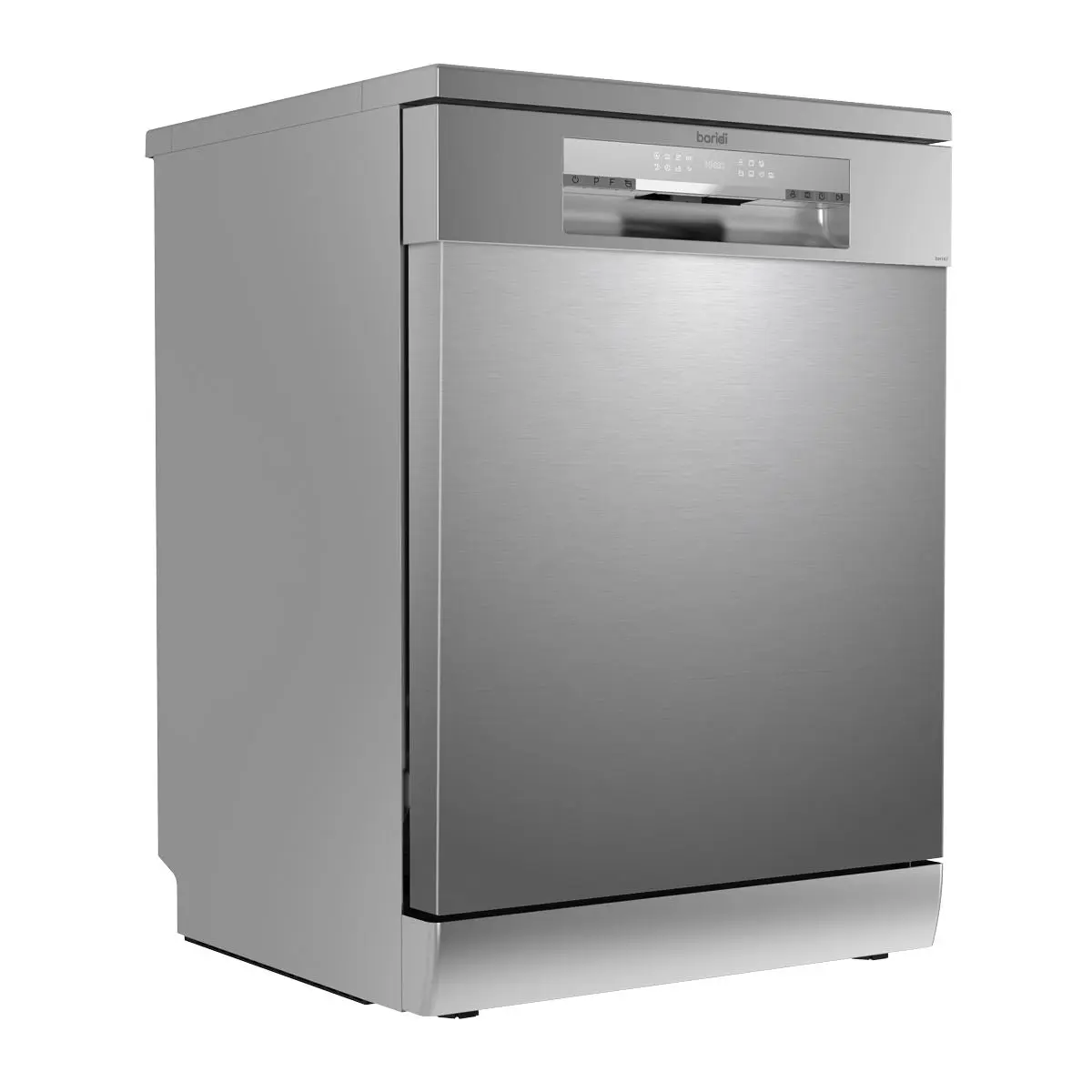 Baridi Freestanding Dishwasher, Full Size, Standard 60cm Wide with 14 Place Settings, 8 Programs & 5 Functions, LED Display, Silver