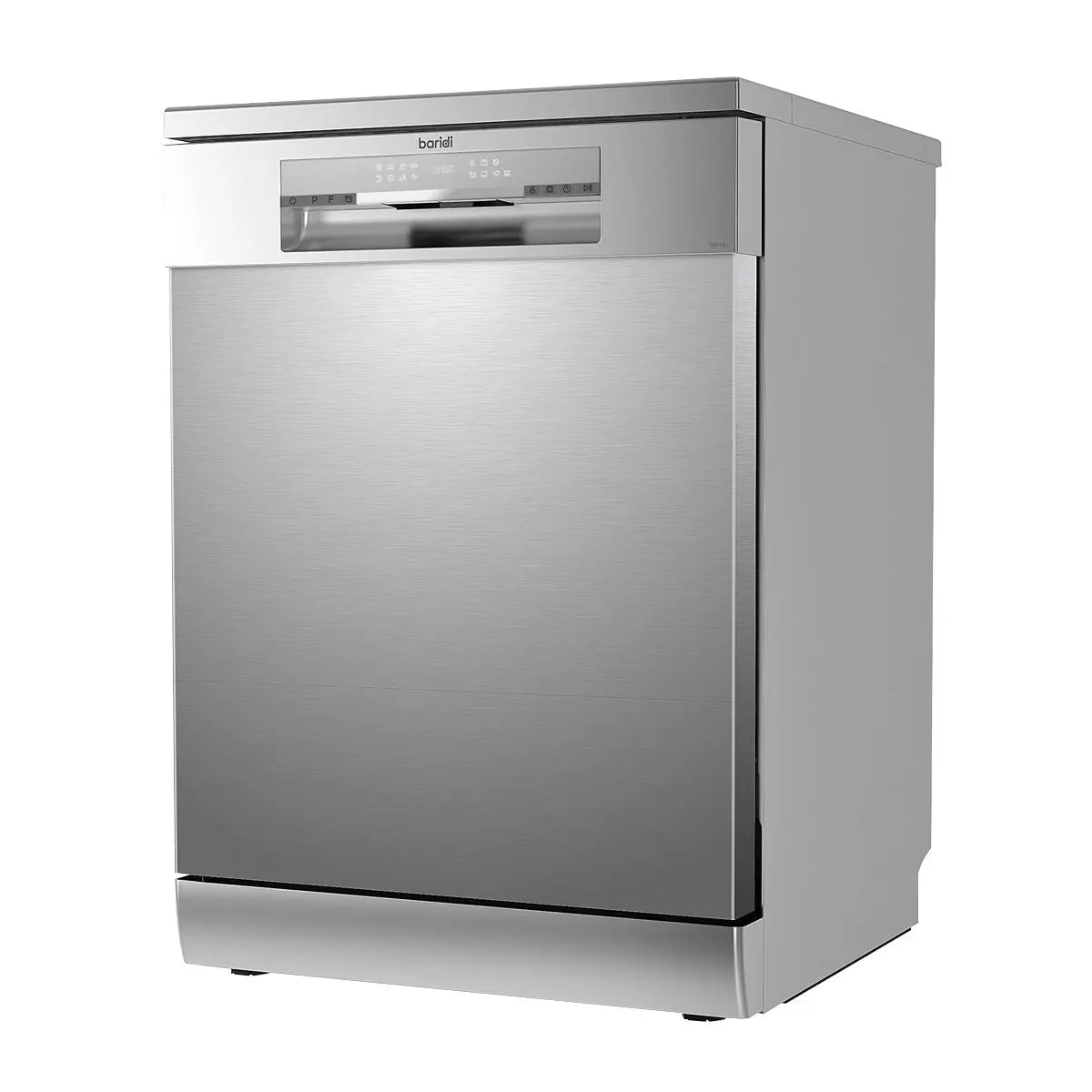 Baridi Freestanding Dishwasher, Full Size, Standard 60cm Wide with 14 Place Settings, 8 Programs & 5 Functions, LED Display, Silver - Image 2