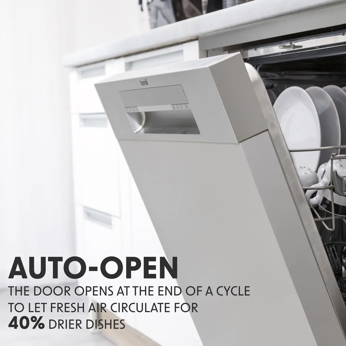 Baridi Freestanding Dishwasher, Full Size, Standard 60cm Wide with 14 Place Settings, 8 Programs & 5 Functions, LED Display, Silver - Image 9