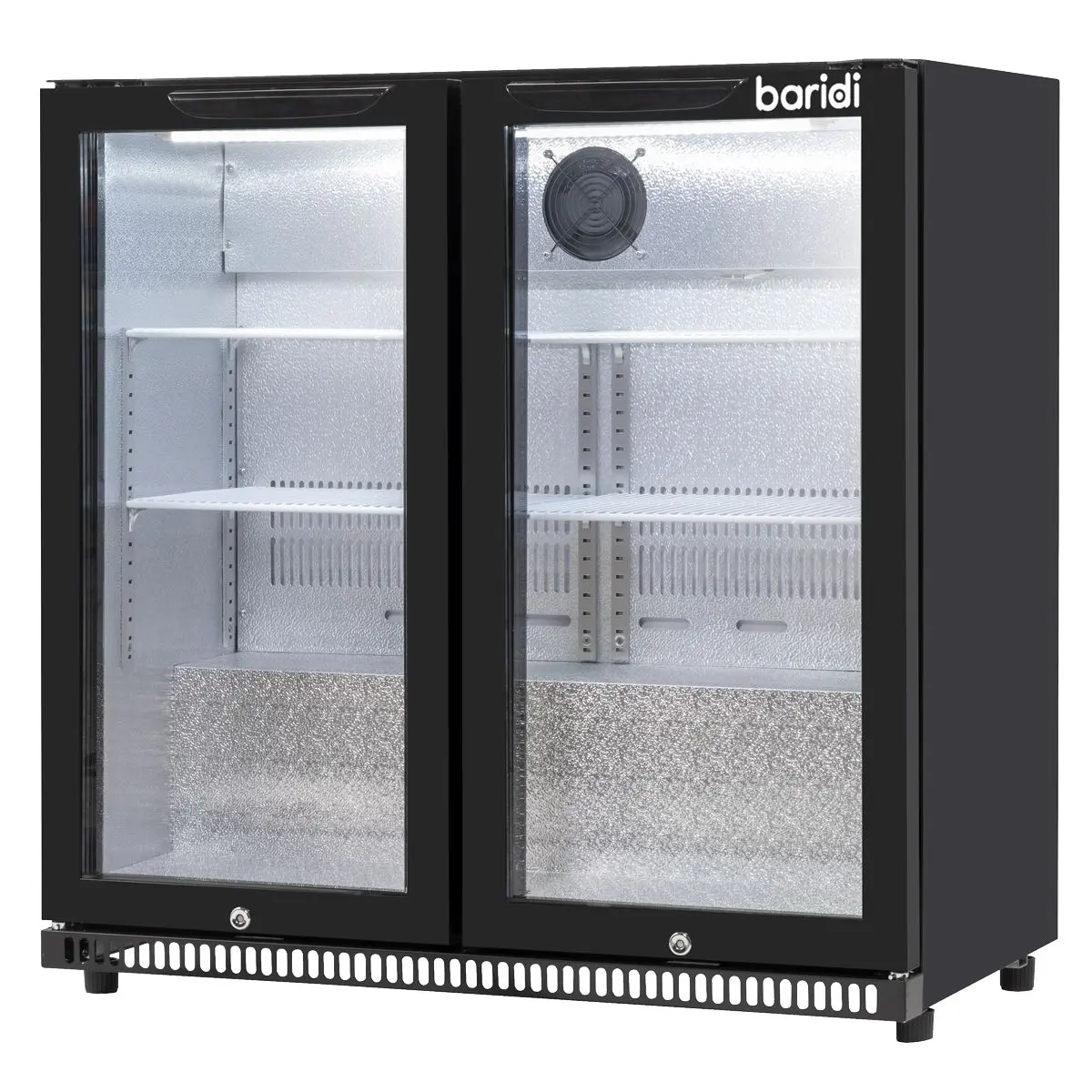 Baridi Hinged Double Door, Back Bar Drinks Fridge/Cooler, 190L Capacity - Image 8