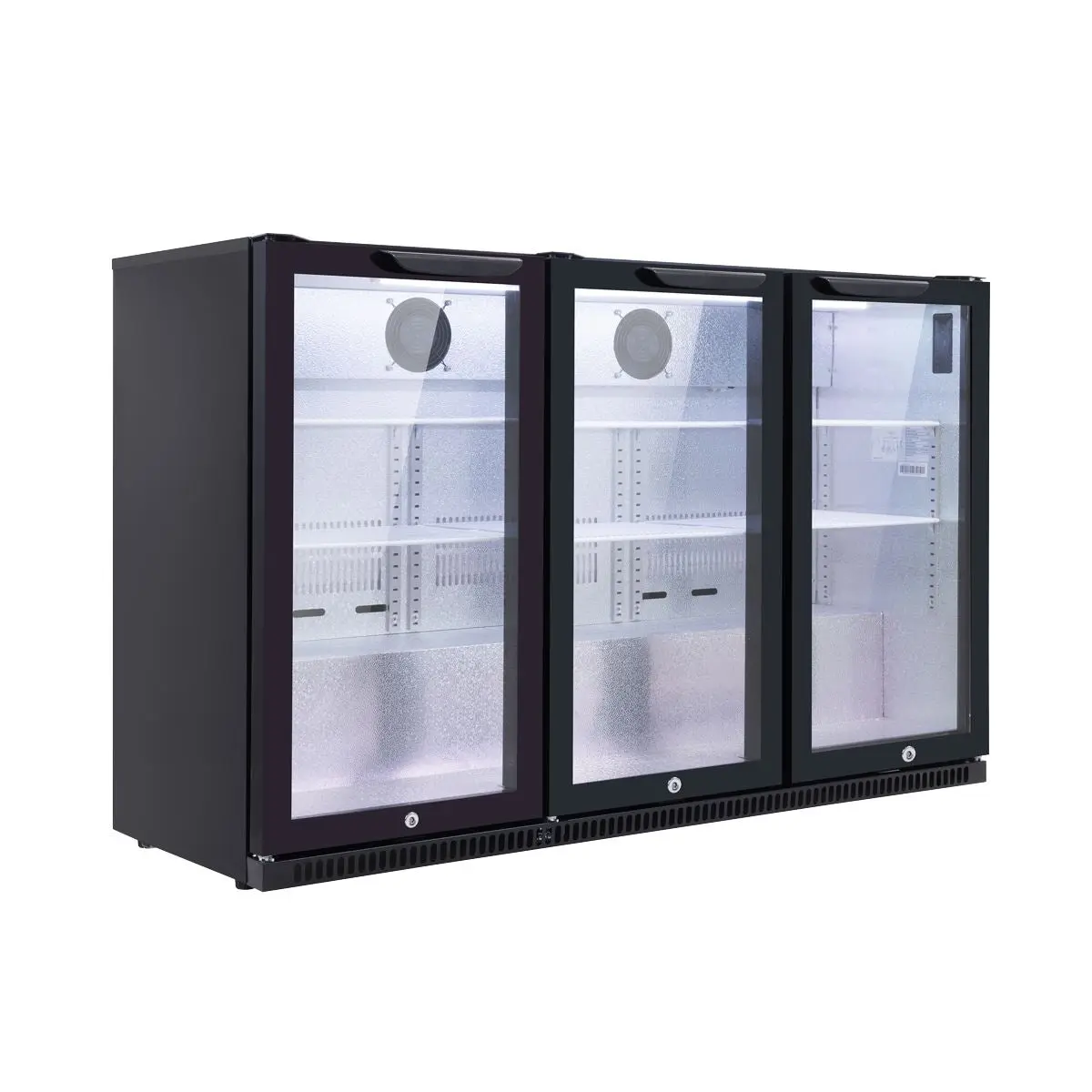 Baridi Hinged Triple Door, Back Bar Drinks Fridge/Cooler, 307L Capacity - Image 9