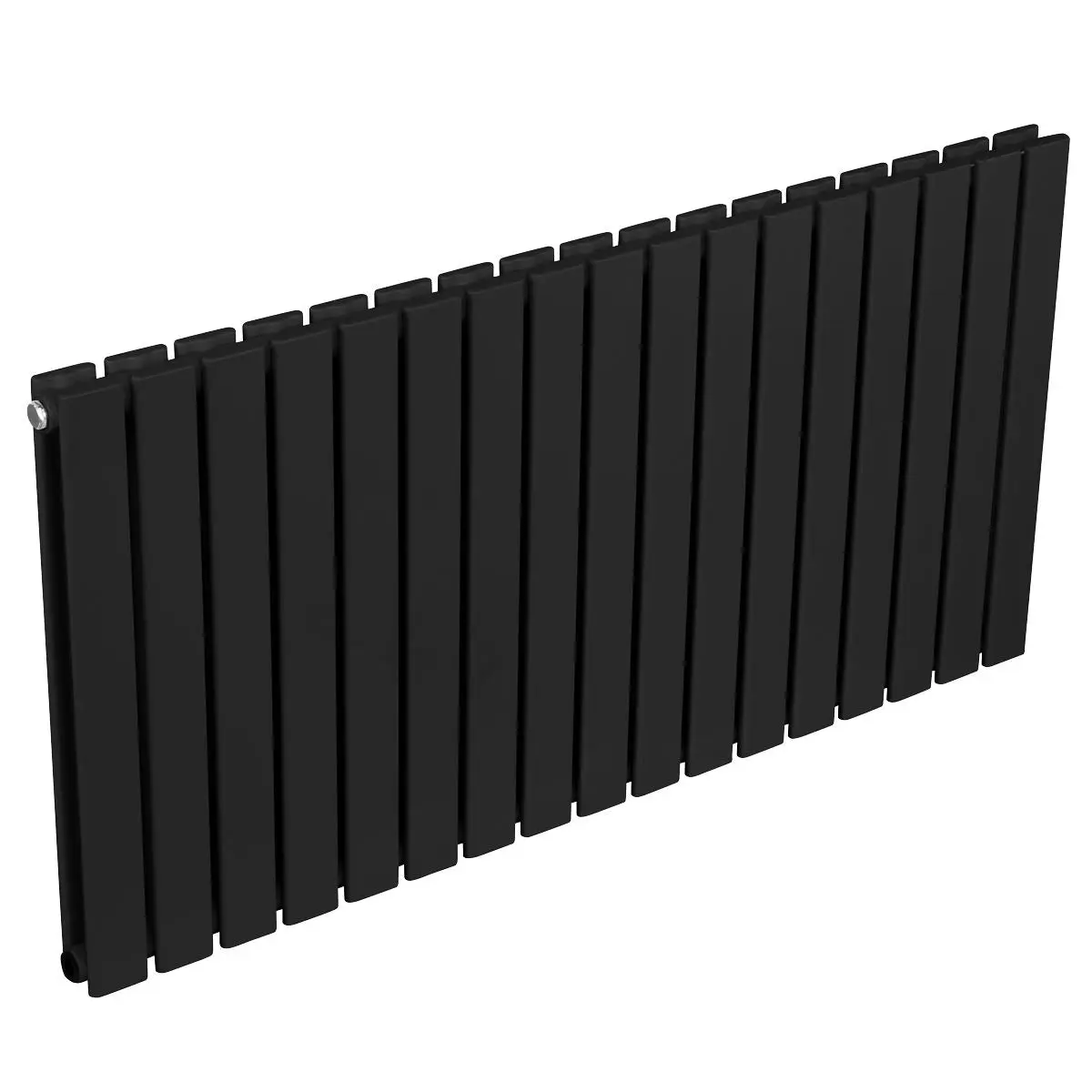 Baridi Horizontal Radiator Contemporary Double Flat Panel Design 600 x 1190mm – Black - Image 7