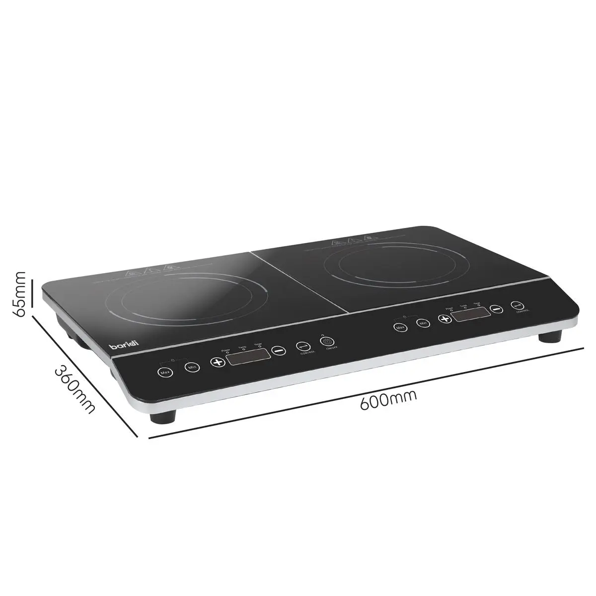 Baridi Portable Induction Hob: Two Zone Cooktop with 13A Plug, 2800W, 10 Power Settings, Touch Controls, 3-Hour Timer Function, Child Safety Lock, Black - Image 10