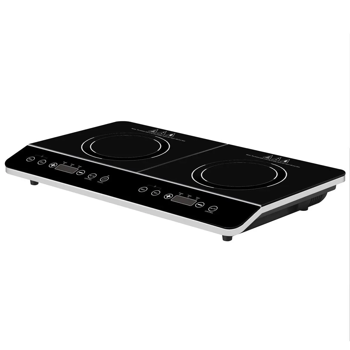Baridi Portable Induction Hob: Two Zone Cooktop with 13A Plug, 2800W, 10 Power Settings, Touch Controls, 3-Hour Timer Function, Child Safety Lock, Black - Image 4