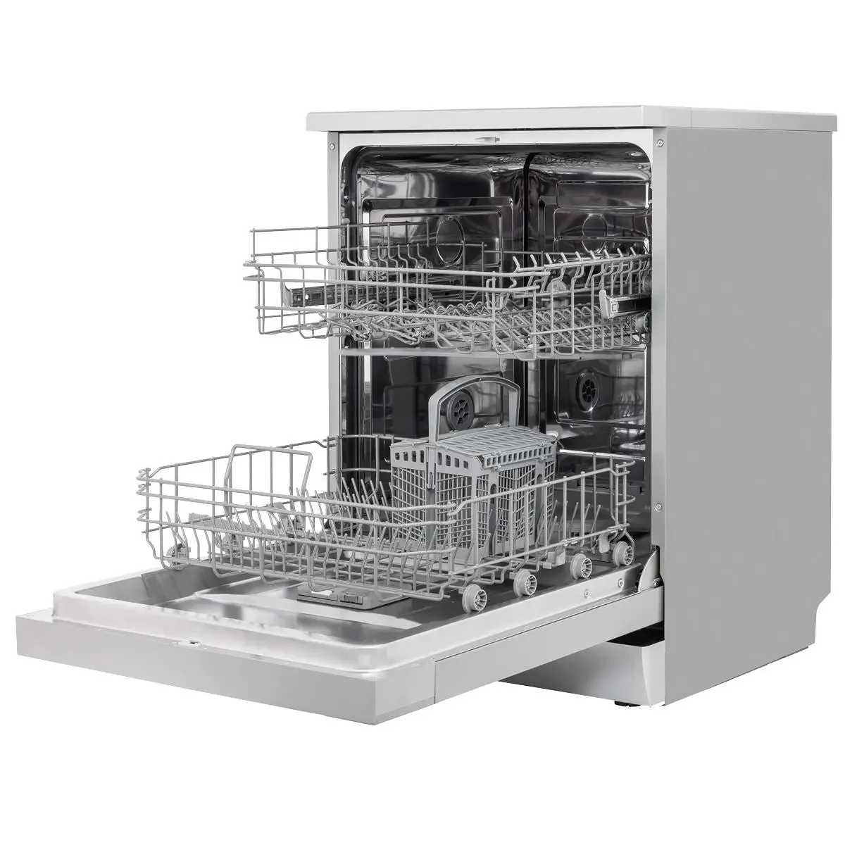 Baridi Regular Sized Freestanding Dishwasher 60cm Wide 13 Place Settings - Silver - Image 20