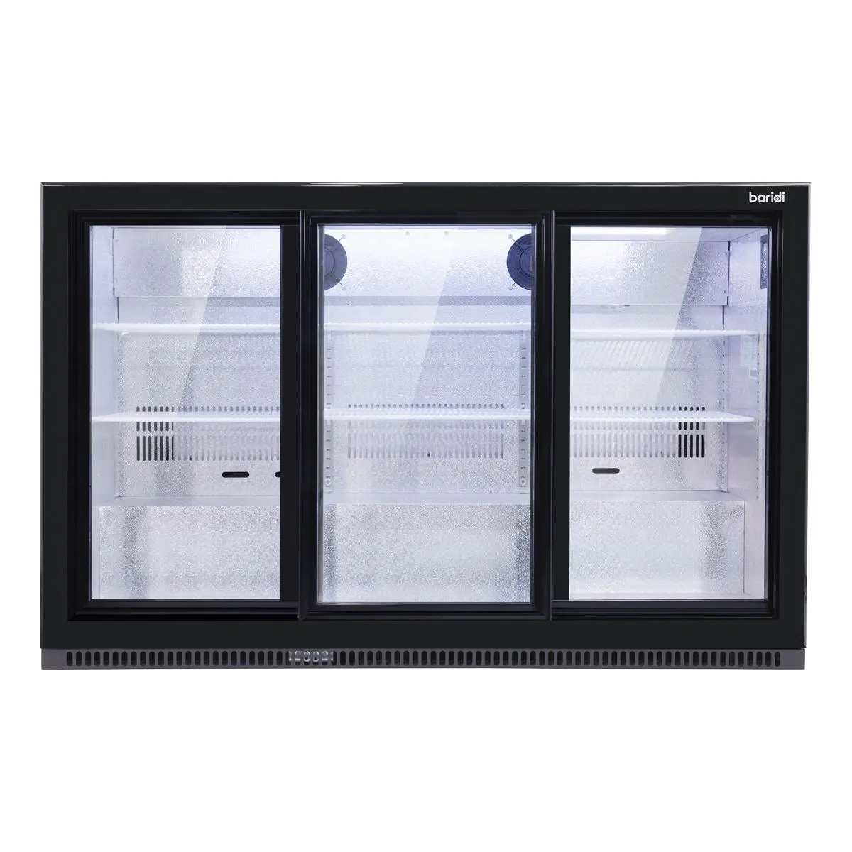 Baridi Sliding Triple Door, Back Bar Drinks Fridge/Cooler, 307L Capacity - Image 7