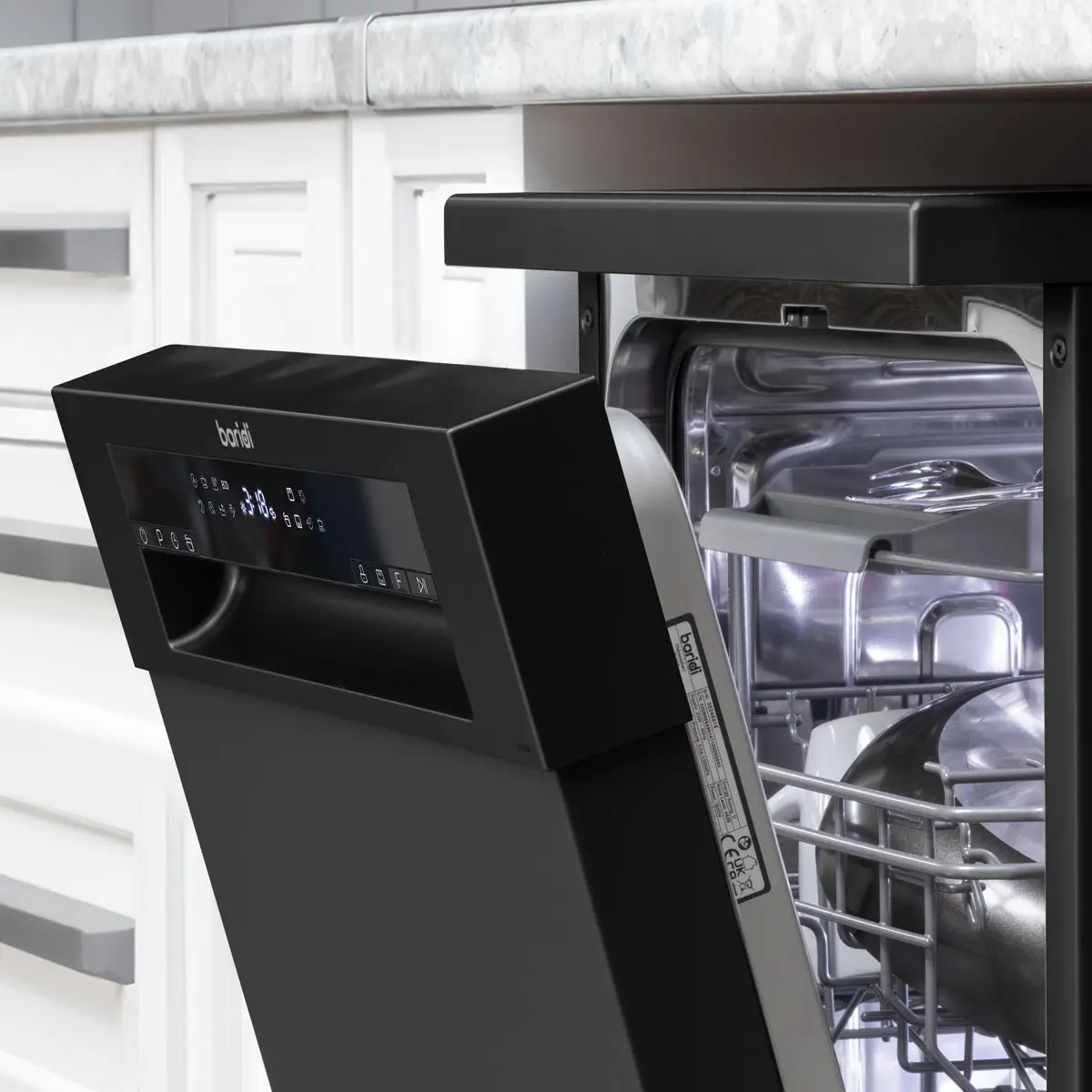 Baridi Slimline Freestanding Dishwasher 45cm Wide 10 Place Settings - Black - Image 10
