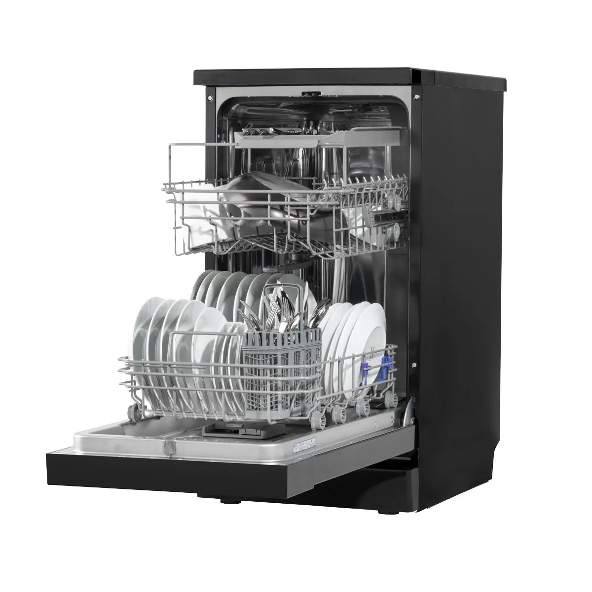 Baridi Slimline Freestanding Dishwasher 45cm Wide 10 Place Settings - Black - Image 2