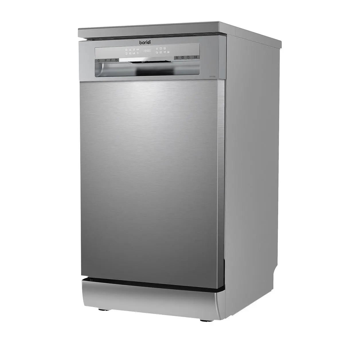 Baridi Slimline Freestanding Dishwasher, 45cm Wide with 10 Place Settings, 8 Programs & 5 Functions, LED Display, Silver - Image 5