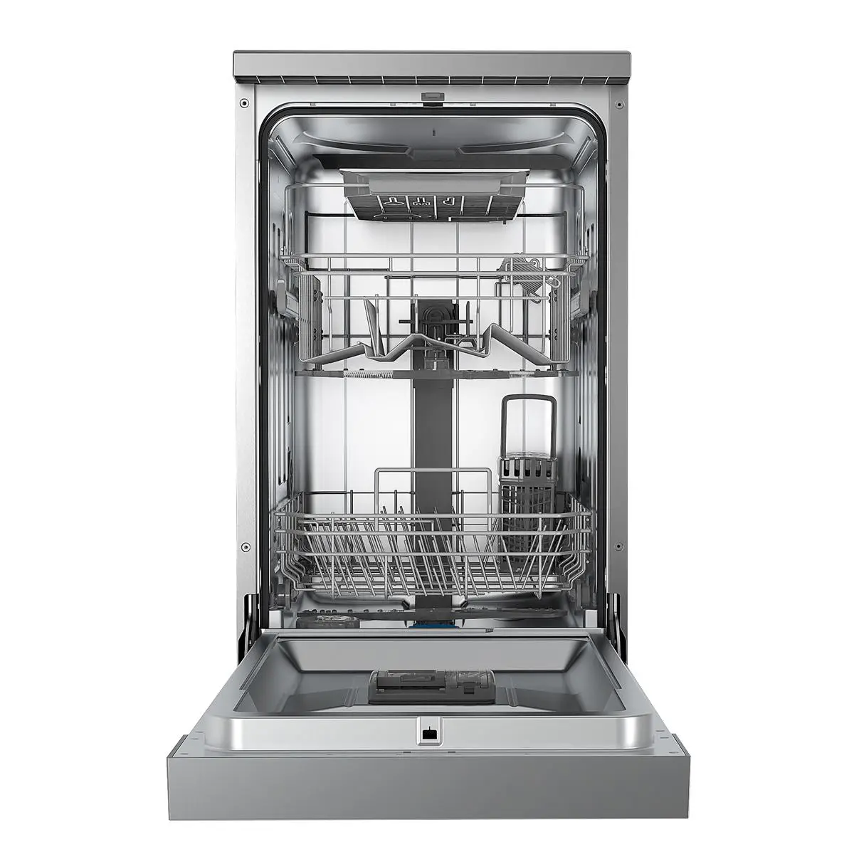 Baridi Slimline Freestanding Dishwasher, 45cm Wide with 10 Place Settings, 8 Programs & 5 Functions, LED Display, Silver - Image 8