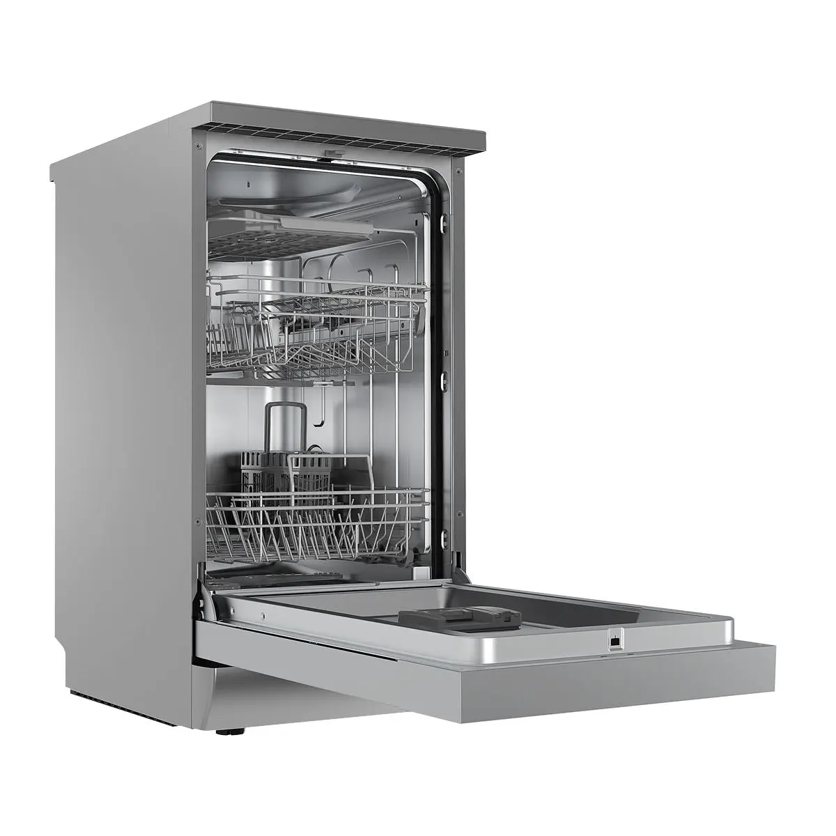 Baridi Slimline Freestanding Dishwasher, 45cm Wide with 10 Place Settings, 8 Programs & 5 Functions, LED Display, Silver - Image 9