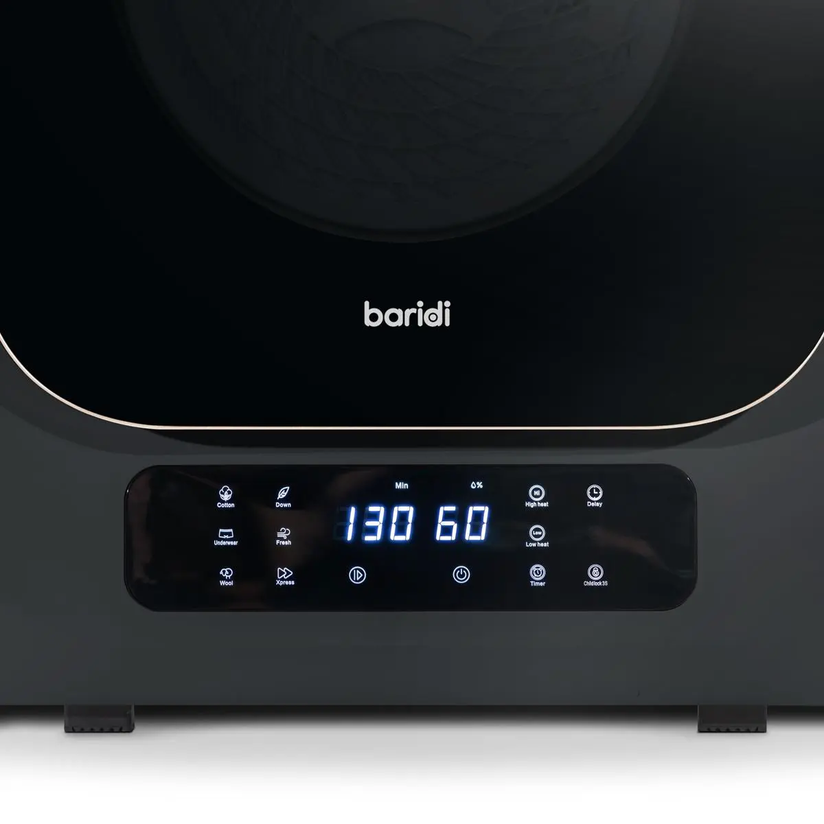 Baridi Small Tumble Dryer, Portable, 2.5kg, Vented, Perfect for Counter Top or Wall Mounted Use with Digital Controls, Compact, Black Mini Spin Dryer - DH229 - Image 10