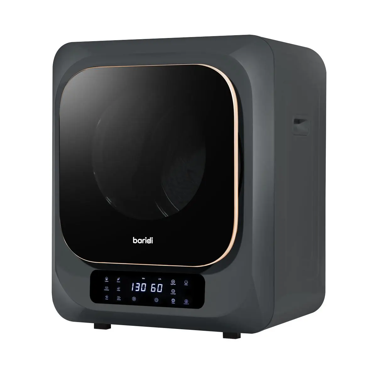 Baridi Small Tumble Dryer, Portable, 2.5kg, Vented, Perfect for Counter Top or Wall Mounted Use with Digital Controls, Compact, Black Mini Spin Dryer - DH229 - Image 7