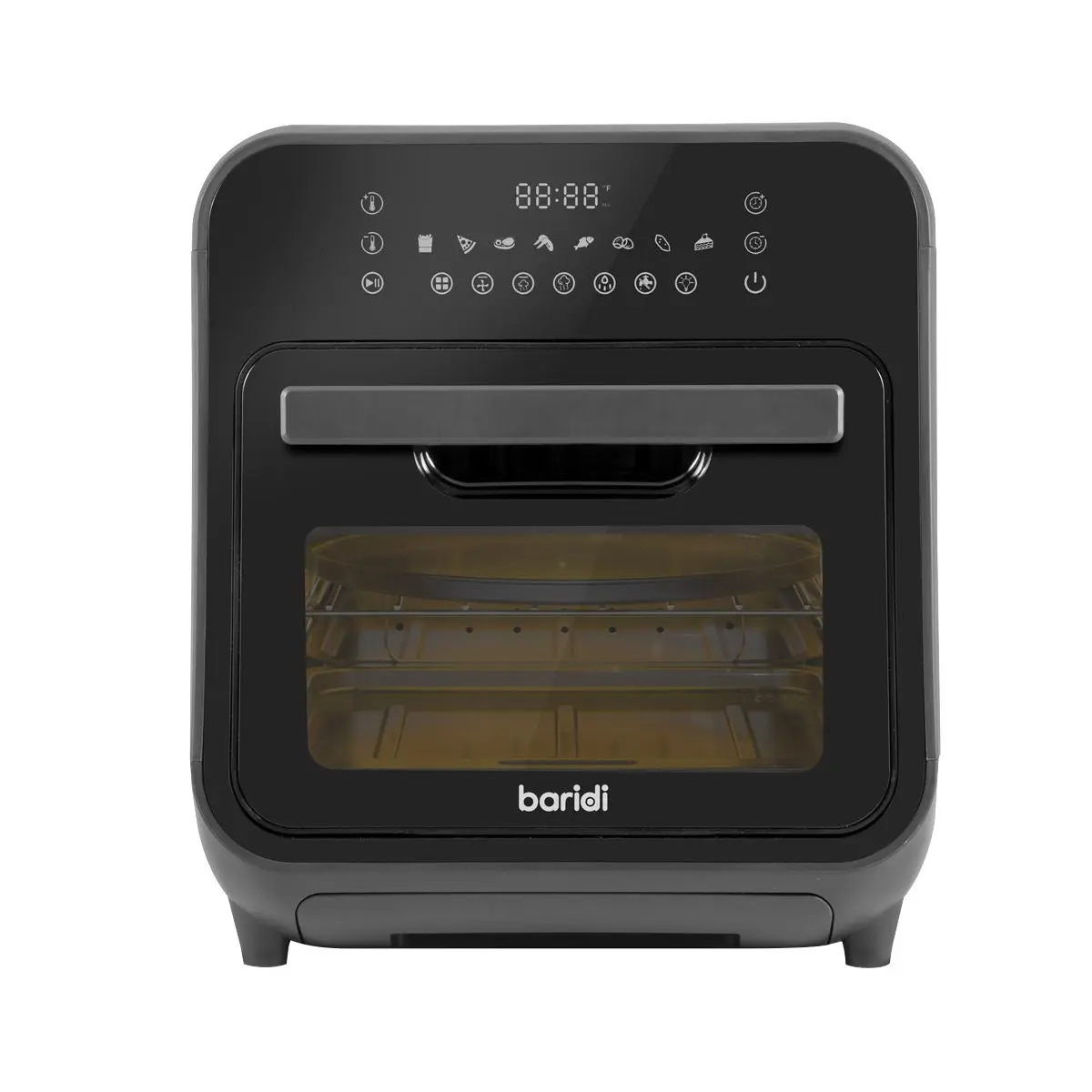 Baridi Steam Air Fryer Oven, Self-Cleaning, 8 Preset Programs, 1635W, 15L, Black - Image 4