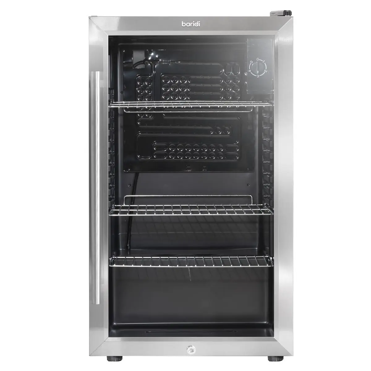 Baridi Under Counter Wine/Drink/Beverage Cooler/Fridge, Built-In Thermostat, Energy Class E, 85 Litre - Stainless Steel - Image 9