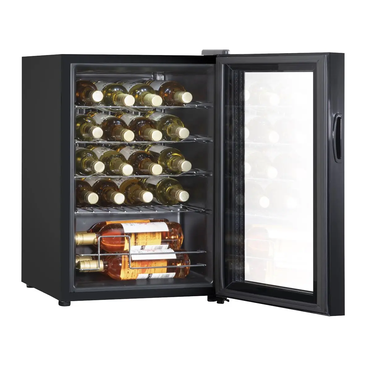 Baridi Wine Cooler/Fridge, Digital Touchscreen Controls, LED Light, 20 Bottle - Black - Image 3