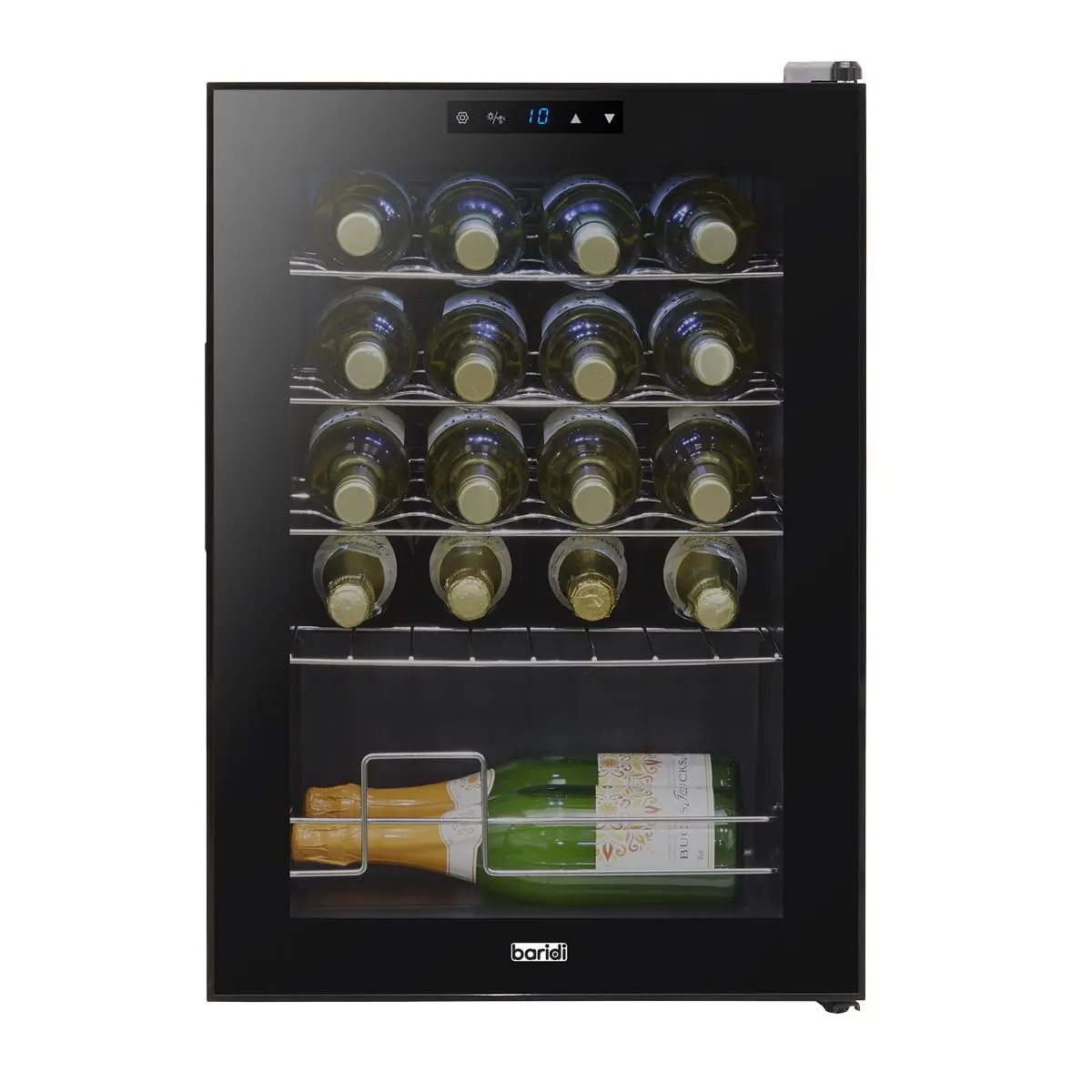 Baridi Wine Cooler/Fridge, Digital Touchscreen Controls, LED Light, 20 Bottle - Black - Image 5