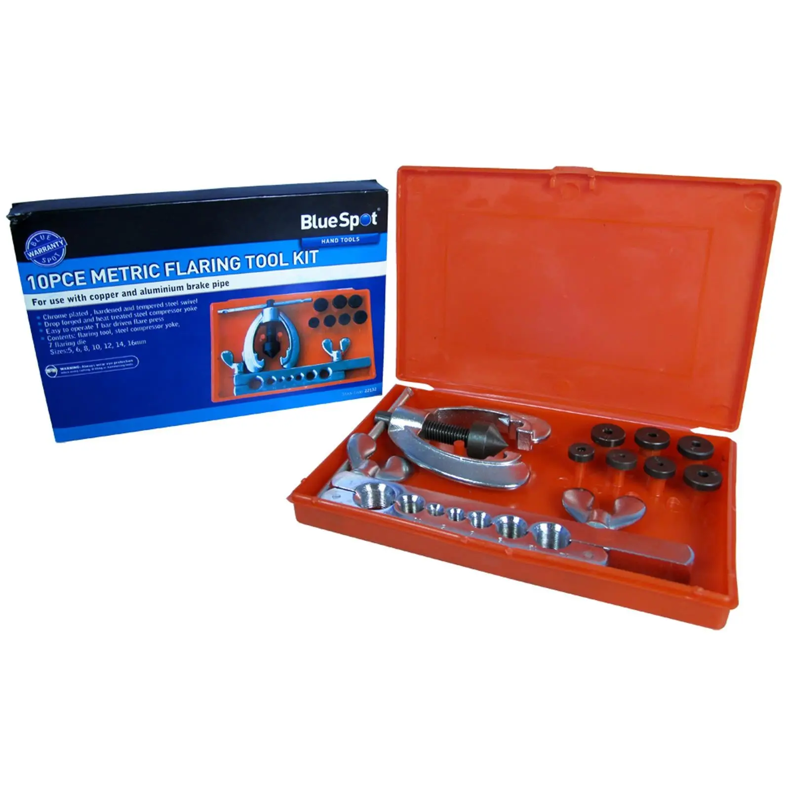 BlueSpot Pipe Flaring Tool Kit 10 Piece Metric 5-16mm - Image 2