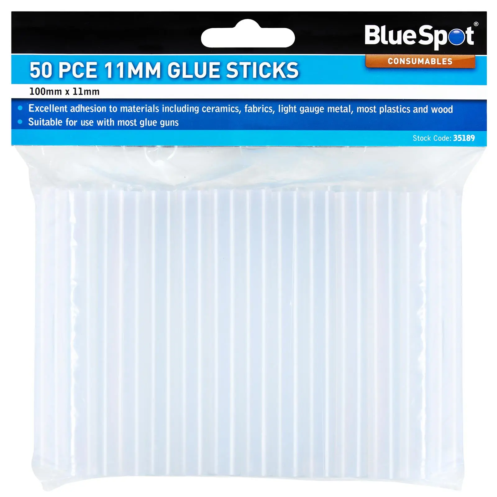 BlueSpot 11mm Glue Sticks 50 Pieces - Image 3