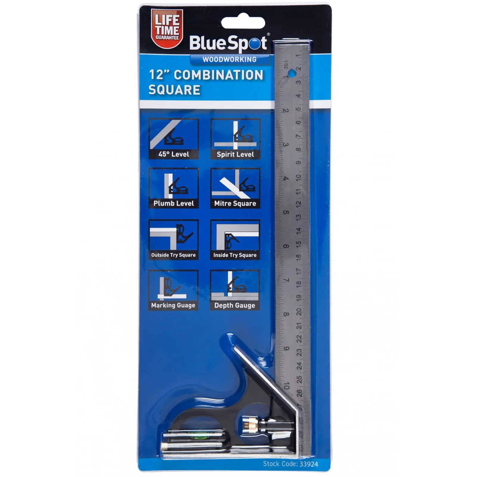 BlueSpot 300mm (12") Combination Square - Image 2