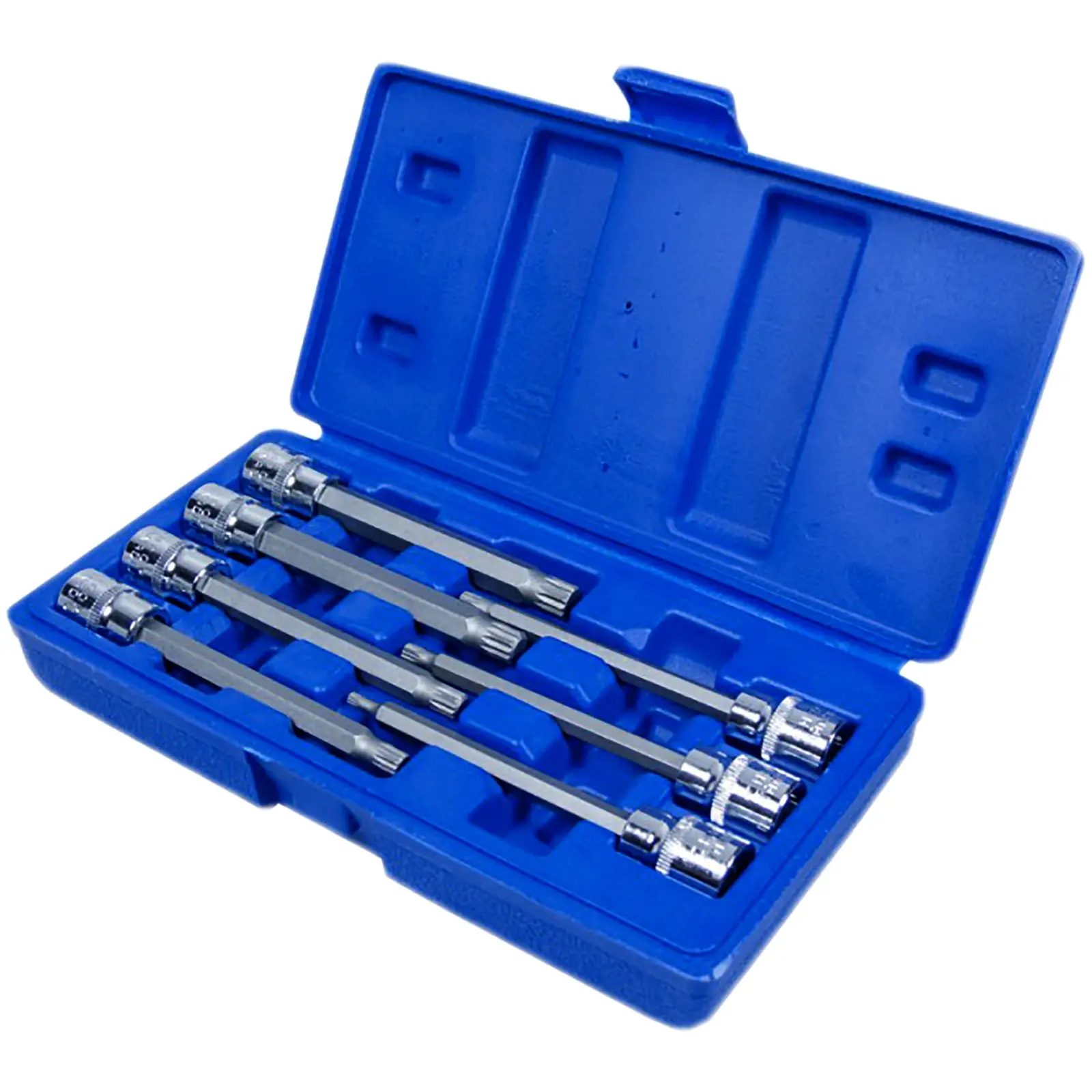 BlueSpot Spline Socket Bit Set 7 Piece 110mm 3/8" Drive Extra Long M4-M10 - Image 2