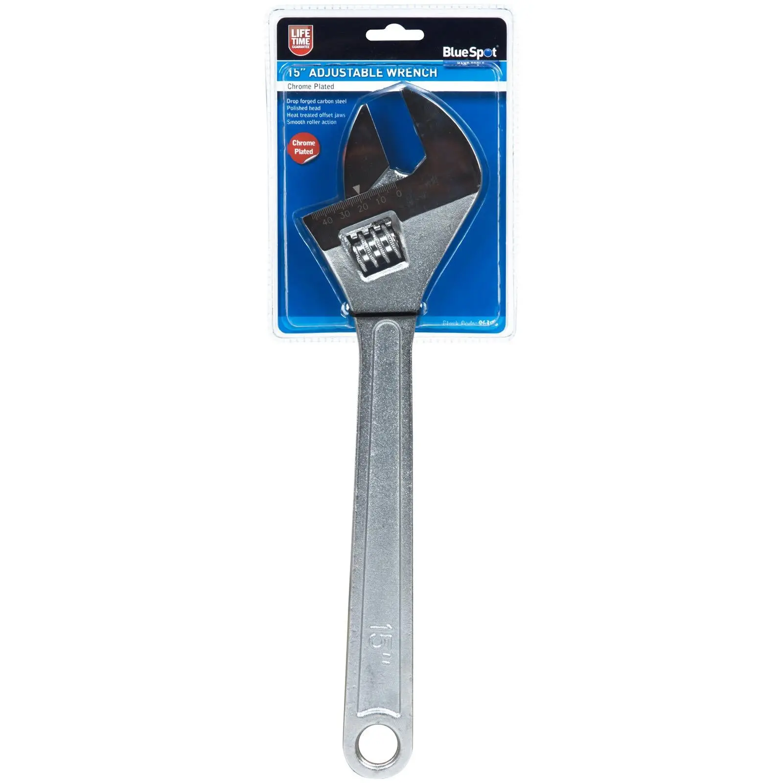 BlueSpot Adjustable Wrench 380mm 15in Jaw Capacity 50mm - Image 2