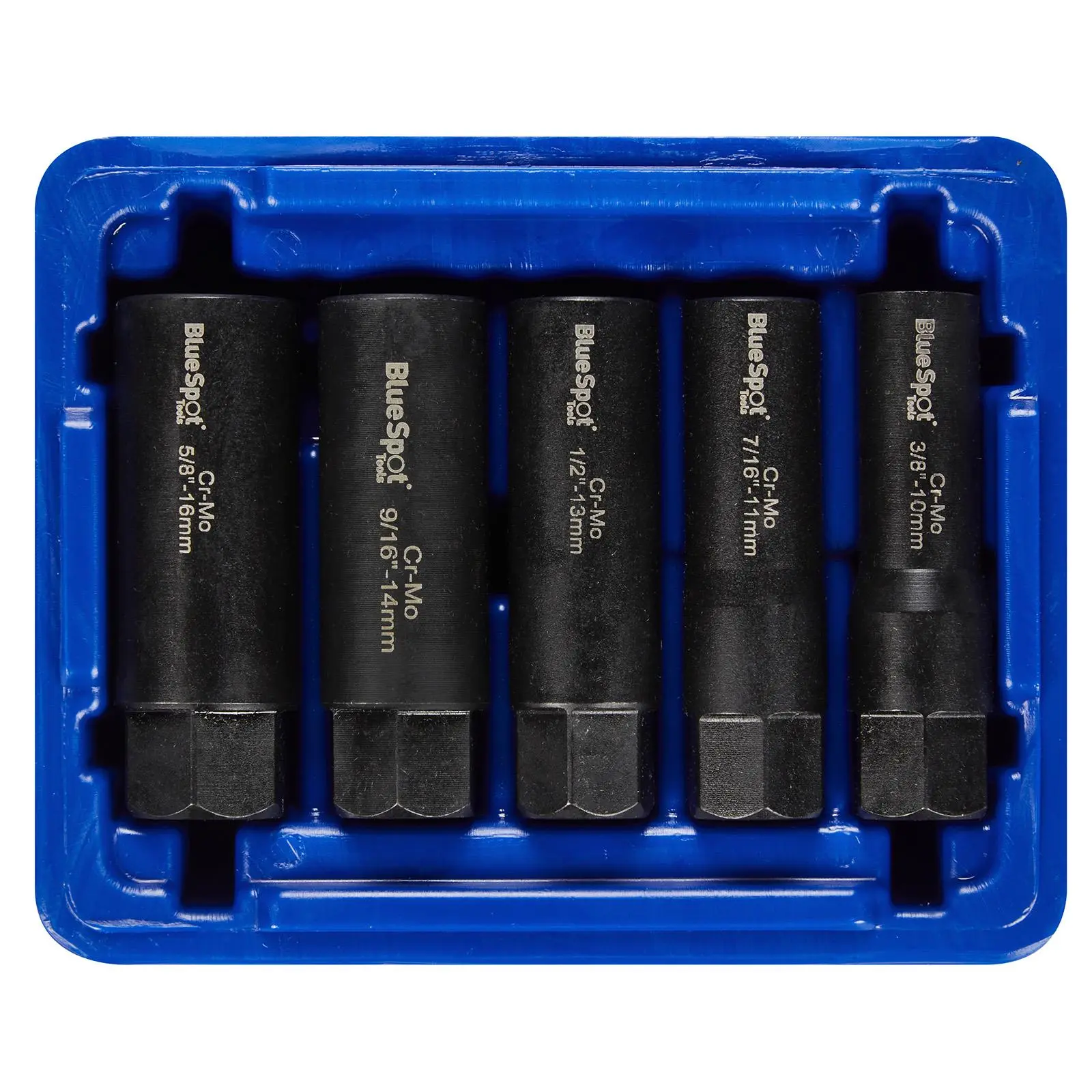 BlueSpot Bolt And Nut Remover Set Deep Impact 3/8" Drive 10-16mm 5 Piece - Image 2