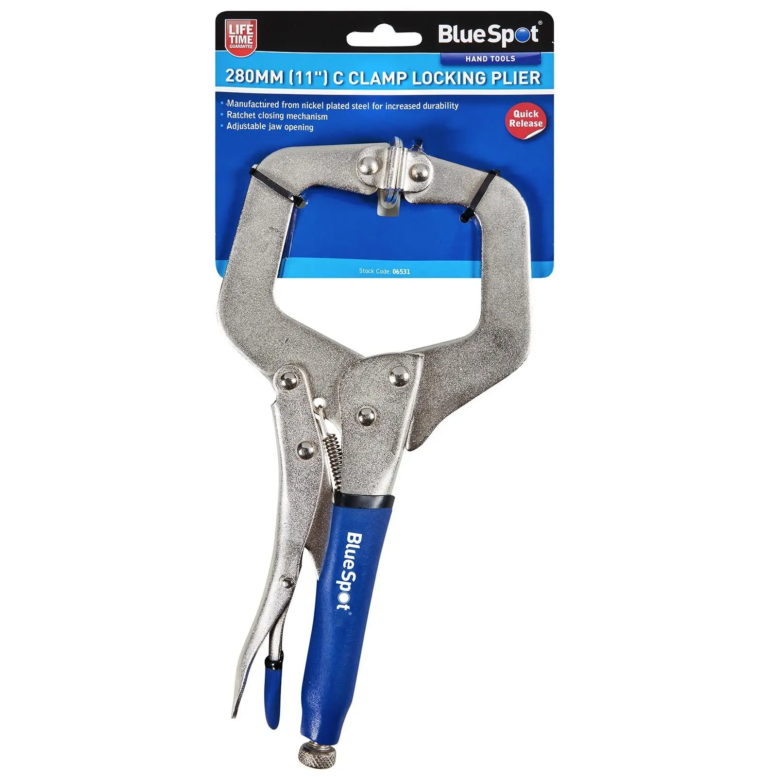 BlueSpot C Clamp Locking Plier 280mm - Image 3